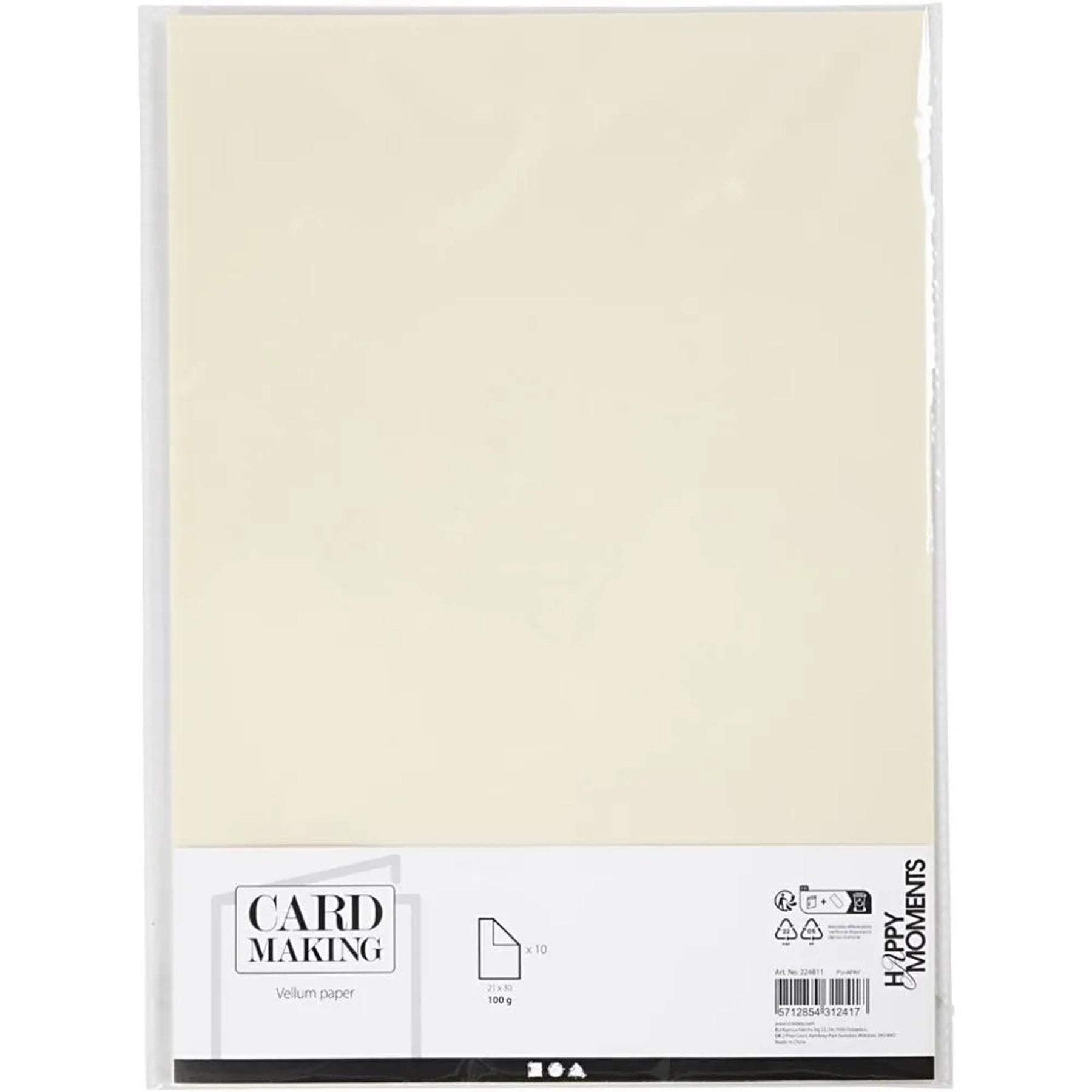 Crealive Transparentpapier 100 g/m2 - A4 - Naturweiss
Inhalt:
• 10 Transparentpapiere
Spezifikationen:
• A4 (21.0 cm x 29.7 cm)
• 100 g/m2
• milchig transparent
• bedruckbar mit Ink- und Laserdrucker (bitte beim Drucker prüfen ob dieser für das Bedrucken von Transparentpapier geeignet ist)
• beschreibbar
• lignin- und säurefrei
Transparentpapier ist geeignet für:
• Karten
• Plotten
• Fenster bei Häuschen
• Halbtransparentes Sichtfenster bei Boxen & Verpackungen
Unverzichtbar für Einladungen, Karten,