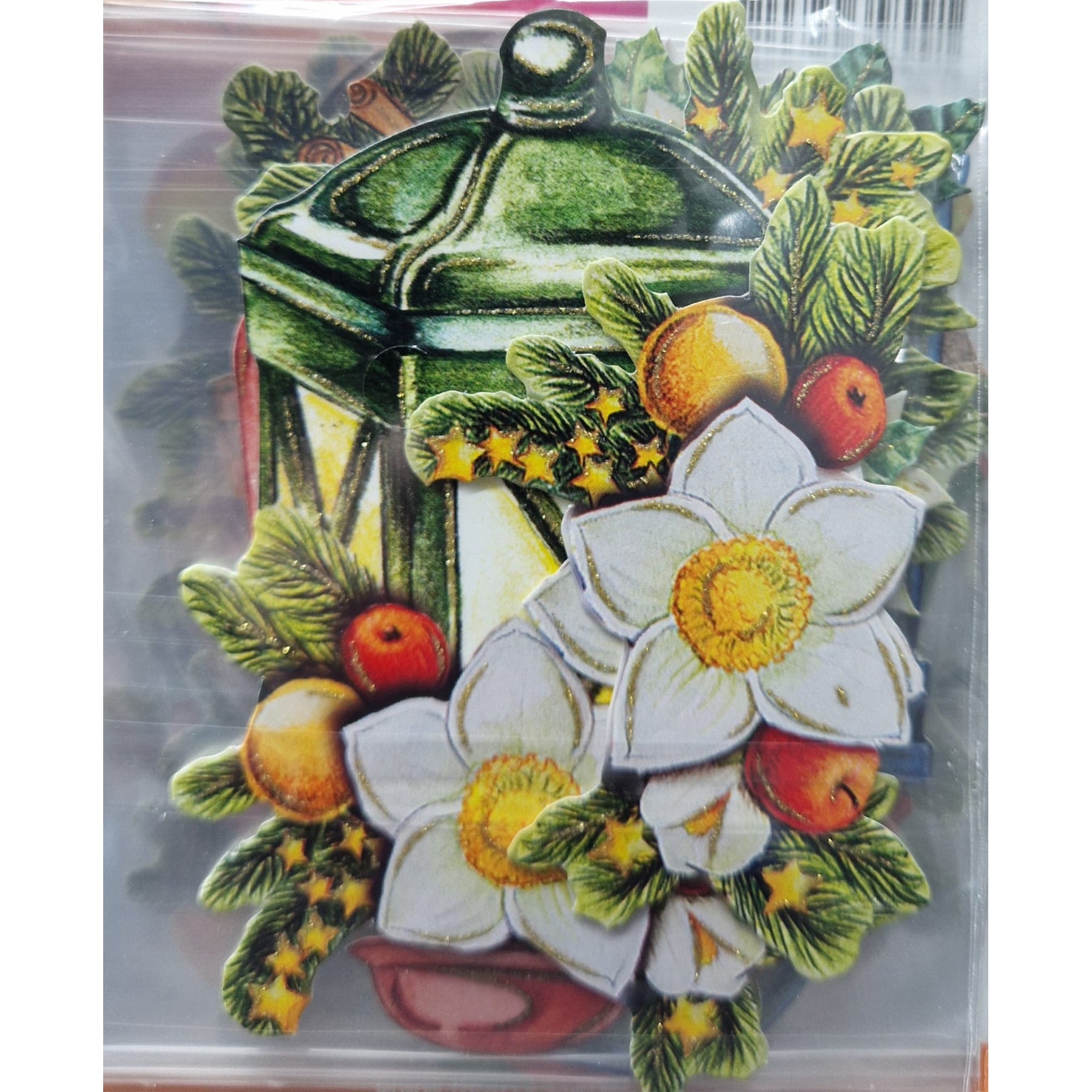 Crealive 3D Topper / Aufsatz - Lanterns
Inhalt:
• 10 verschiedene 3D Designs
Spezifikationen:
• Grösse: 1 Design ca. 8 x 8 cm
• Papiergewicht: 280 g/m2
• jedes Design besteht aus 3 gestanzten Teilen (jeweils separat abgepackt)
• feine Glitzer-Verzierungen
Diese Aufsätze sind geeignet für:
• Karten
• Verzierungen für Boxen, Geschenk-Verpackungen, Geschenktaschen, etc.
• Scrapbooking
• Mixed Media
• Journaling
Dieser 3D Bastelaufsatz macht das Basteln einfach und bereitet Spass. Mit den 3D-Designs kann