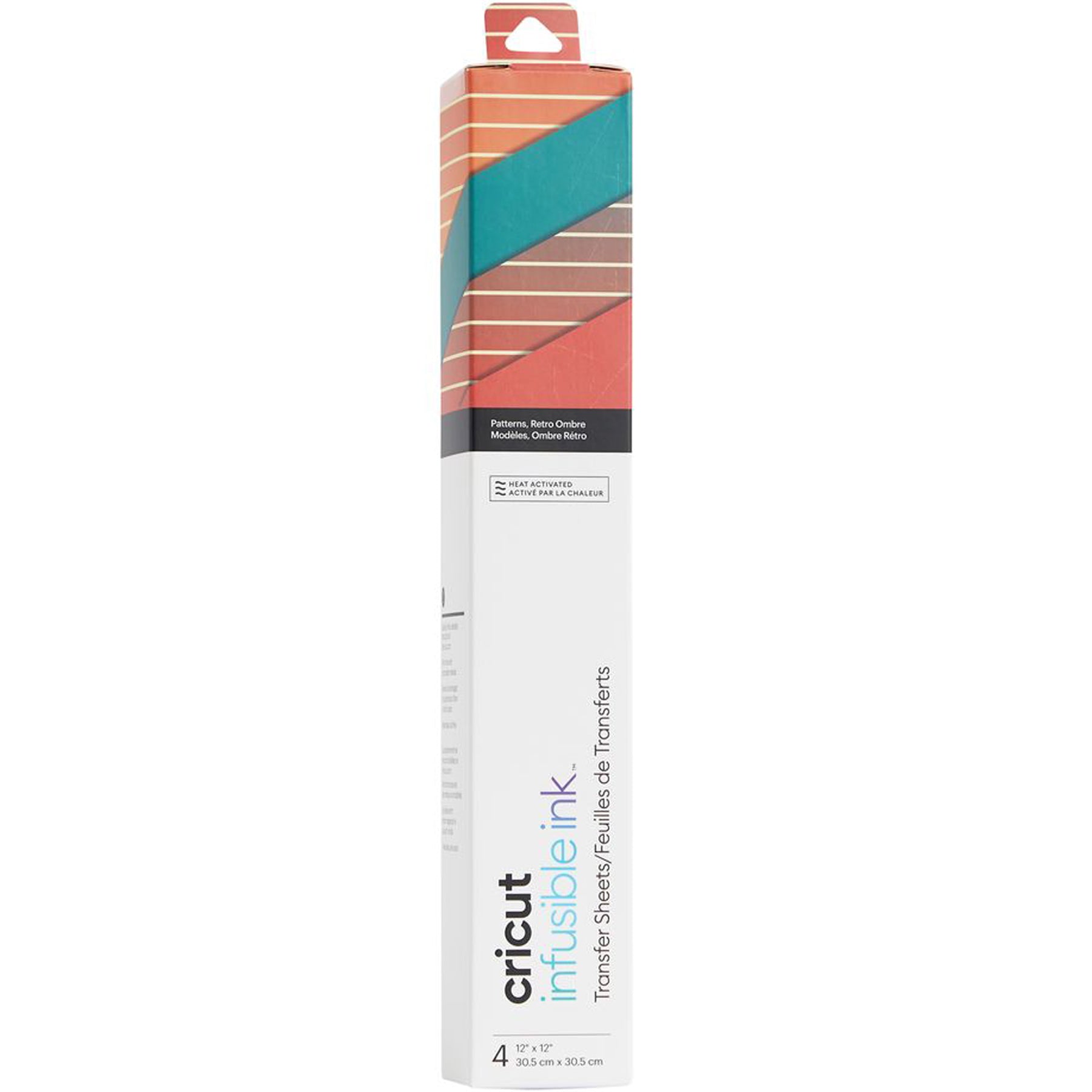 Crealive Cricut Infusible Ink Transferbogen - Retro Ombre
Spezifikationen:
• Cricut Infusible Ink Transfer Sheets
• Grösse: 30.5 x 30.5 cm (12" x 12")
• Folien für Sublimationsdruck zum Gestalten von tollen Muster und Statements
• kompatibel mit allen sublimationsfähigen Materialien
• für glatte, nahtlose Transfers, die nicht knittern oder abblättern
Inhalt:
• 4 Cricut Infusible Ink Transfer Sheets