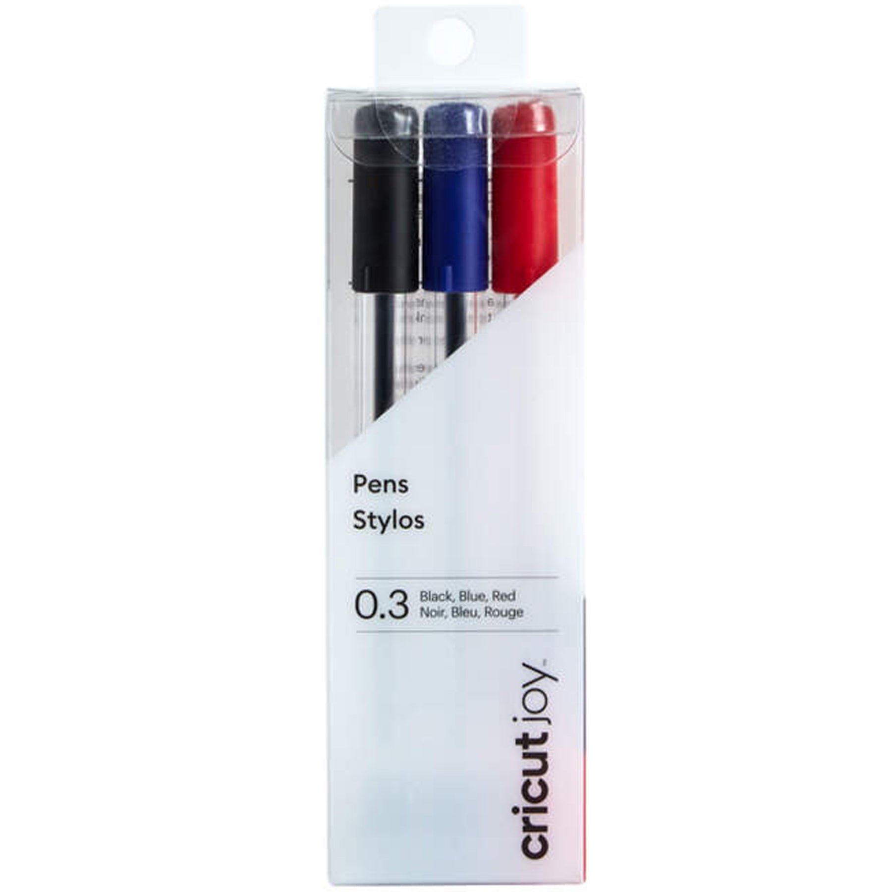 Crealive Cricut Joy 3 Zeichenstifte 0.3 mm - Schwarz, Blau & Rot - Pens Stylos
Inhalt:
• 3 Zeichenstifte
• Farben: Schwarz, Blau & Rot
Spezifikationen:
• 0.3 mm (extra feine Spitze)
• Farben: Schwarz, Blau & Rot
• wasserbasiert
• säurefrei
• ungiftig
• nach dem Trocknen permanent
• zur Verwendung mit Vinyl, Papier & Smart Label Materialien