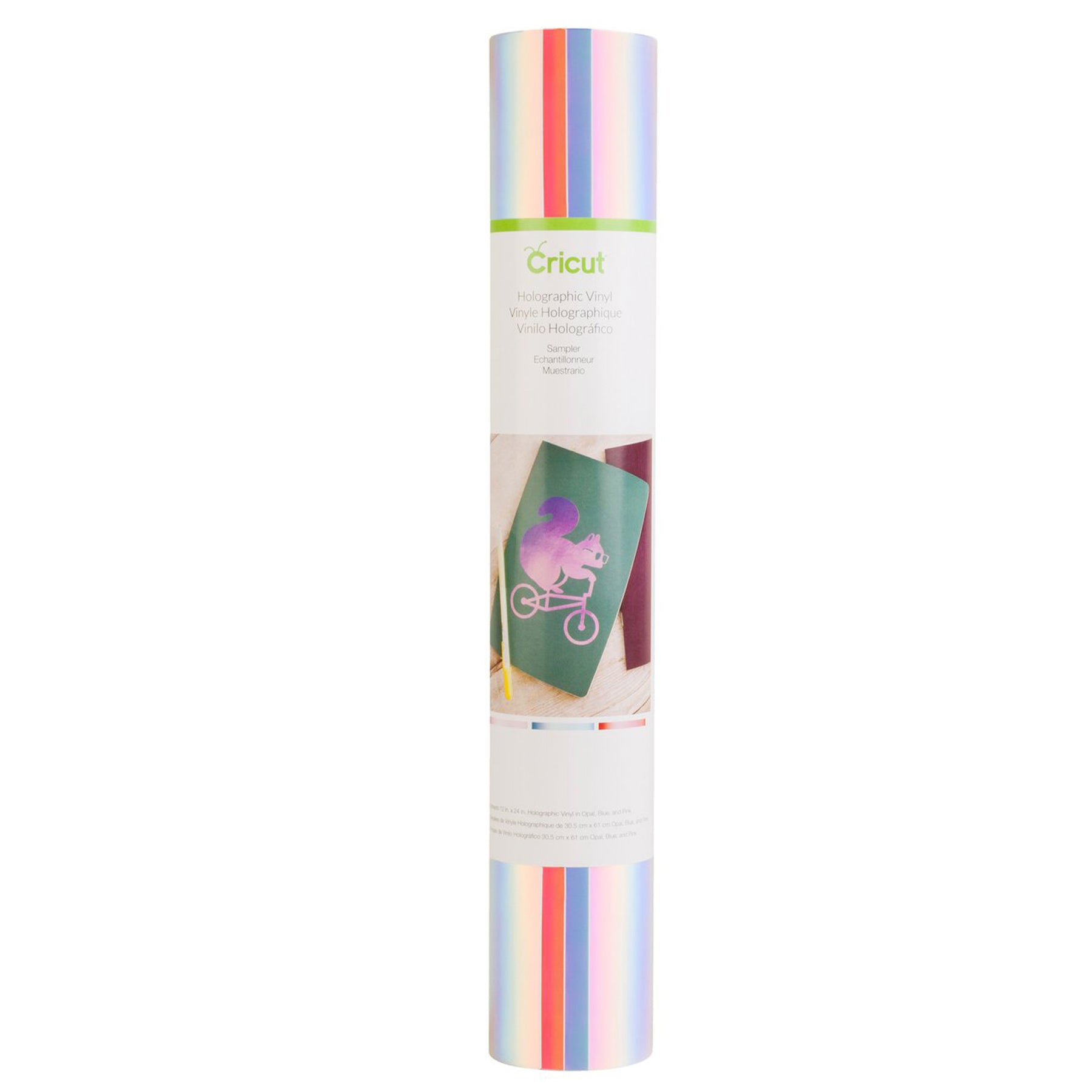 Crealive Cricut Vinylfolie - Holographic
Inhalt:
• 1 Bogen Cricut Permanent Vinylfolie
Spezifikationen:
• Cricut Vinylfolie
• Farben: Sampler, Blau oder Opal - holografisch (mehrfarbiger Glanzeffekt)
• selbstklebend
• Grösse: 30.5 x 122 cm
Die Cricut Vinylfolie lässt sich gut Entgittern. Für eine gute Übertragung empfehlen wir das Strong Grip Transfer Tape.
Die Vinylfolie ist fabelhaft für jegliche Deko-Projekte und vielem Mehr! Als verspielte & edle Deko-Elemente auf Karten & Boxen macht sie viel he