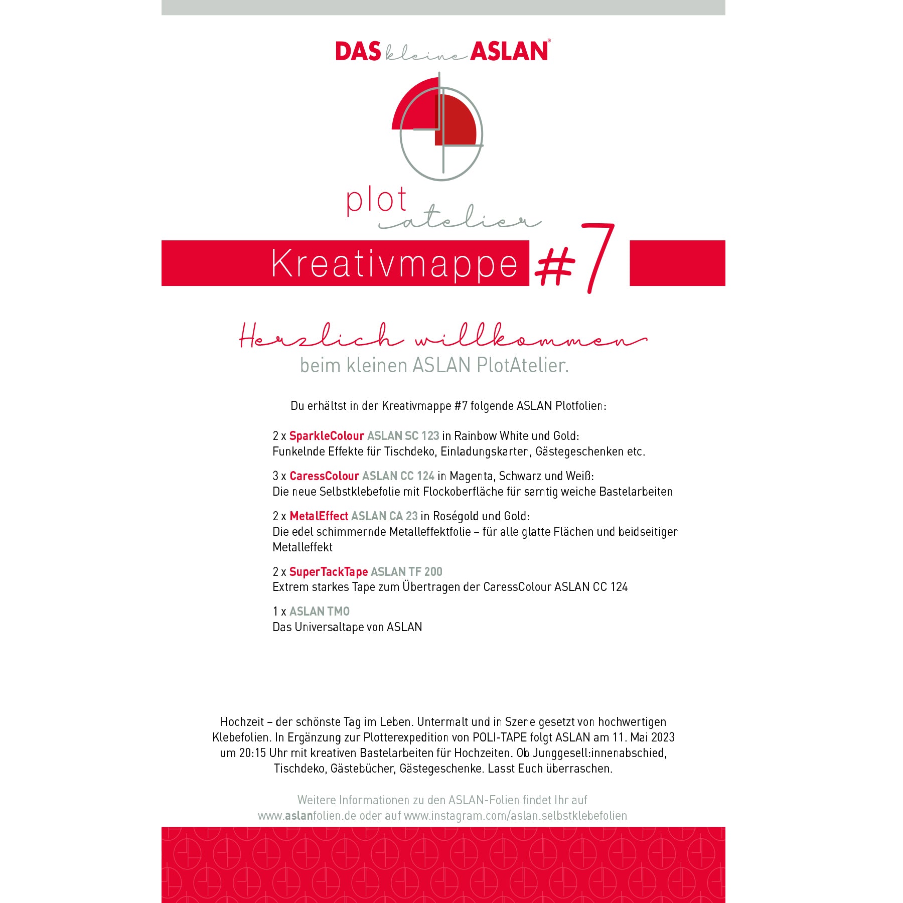 Das kleine ASLAN PlotAtelier - Kreativmappe #7 Hochzeit
