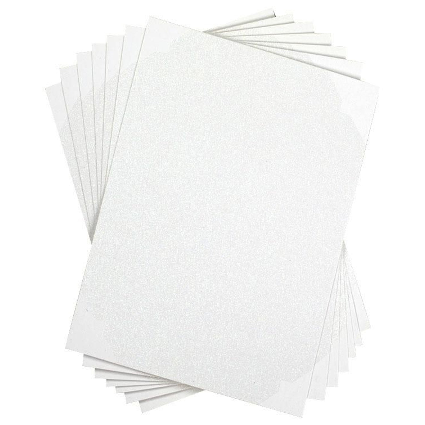 Crealive Silhouette Stickerpapier Glitzer Weiss Inhalt: 8 Sheets Spezifikationen: Glitzer Stickerpapier zum Bedrucken Papierformat 21.5 cm x 28 cm Gewicht: 100 g/m2 Selbstklebend Farbe: Weiss Effekt: Glitzer Drucker: Inkjet / Laser