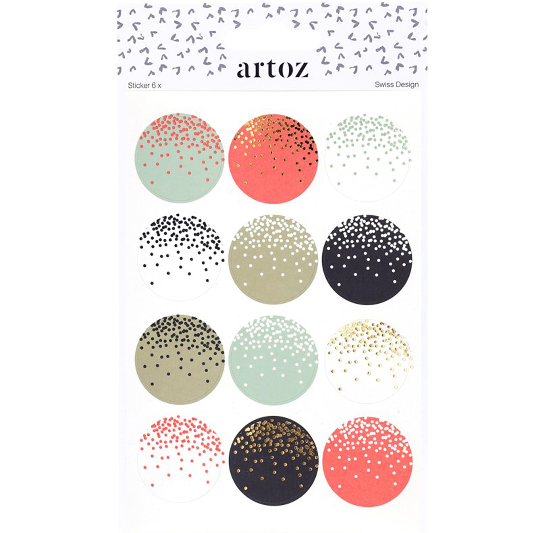 Crealive Sticker Rund Punkte
Spezifikationen:
• 6 Bögen
• Material: Papiersticker
• selbstklebend
• Hot Foil Print
• Swiss Design
• FSC zertifiziert
• Marke: Artoz
Mit diesen hochwertigen Papierstickern von Artoz kannst du deiner Kreativität freien Lauf lassen. Du kannst deine Notizen aufpeppen, dein Scrapbook verschönern, Geschenke & Karten personalisieren und vieles mehr. Diese Sticker sind die perfekte Wahl für alle deine DIY Projekte und machen Spass.