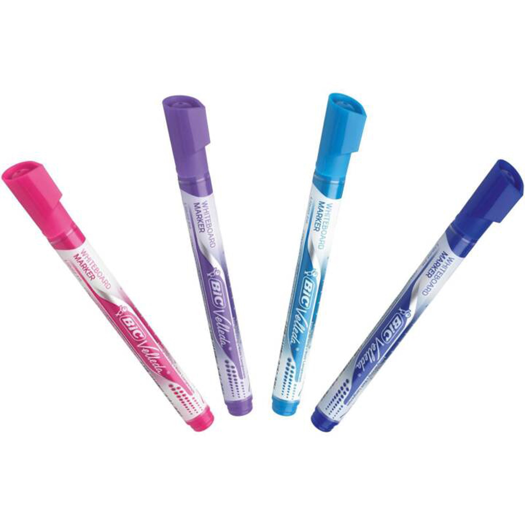 Crealive BIC Whiteboard-Marker Velleda - 4 Stück Inhalt: 4 BIC Whiteboard-Marker Spezifikationen: Ovale Spitze Strichbreite: 2.2 mm Farben: Hellblau, Dunkelblau, Lila & Rosa trocken und leicht abwischbar auf deinem Whiteboard Die Whiteboard Marker sind für folgende Oberflächen geeignet: Whiteboard ASLAN Whiteboard Folie