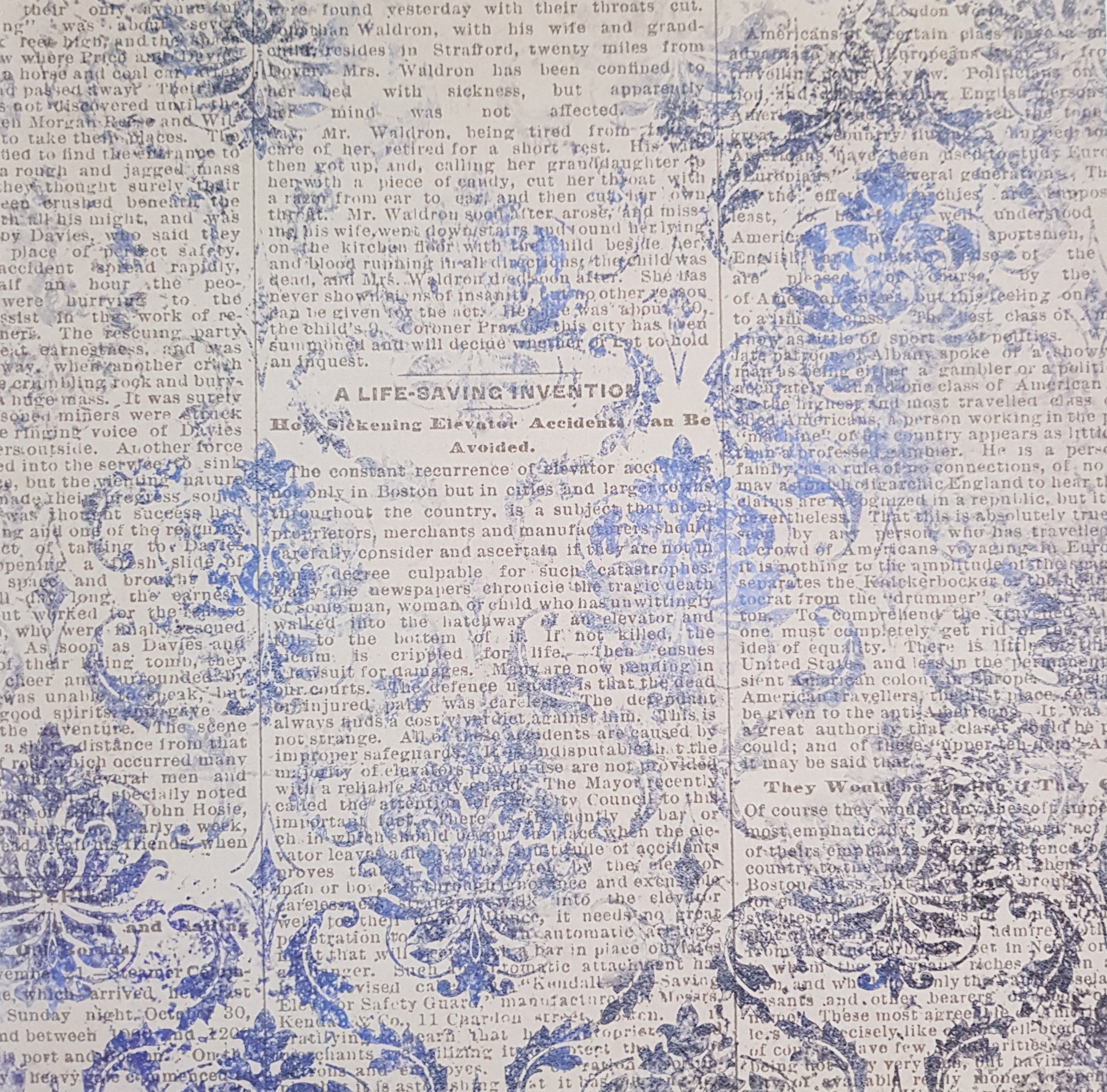Crealive Paper Pad 200 g/m2 - 12’’ x 12’’ - Blue Ephemera Inhalt: 8 Blatt 8 Designs Spezifikationen: 12’’ x 12’’ (30.5 cm x 30.5 cm) 200 g/m2 einseitig bedruckt säure- und ligninfrei Dieses Paper Pad ist geeignet für: Karten Boxen 3D-Projekte Geschenkboxen & Verpackungen Plotten Scrapbooking