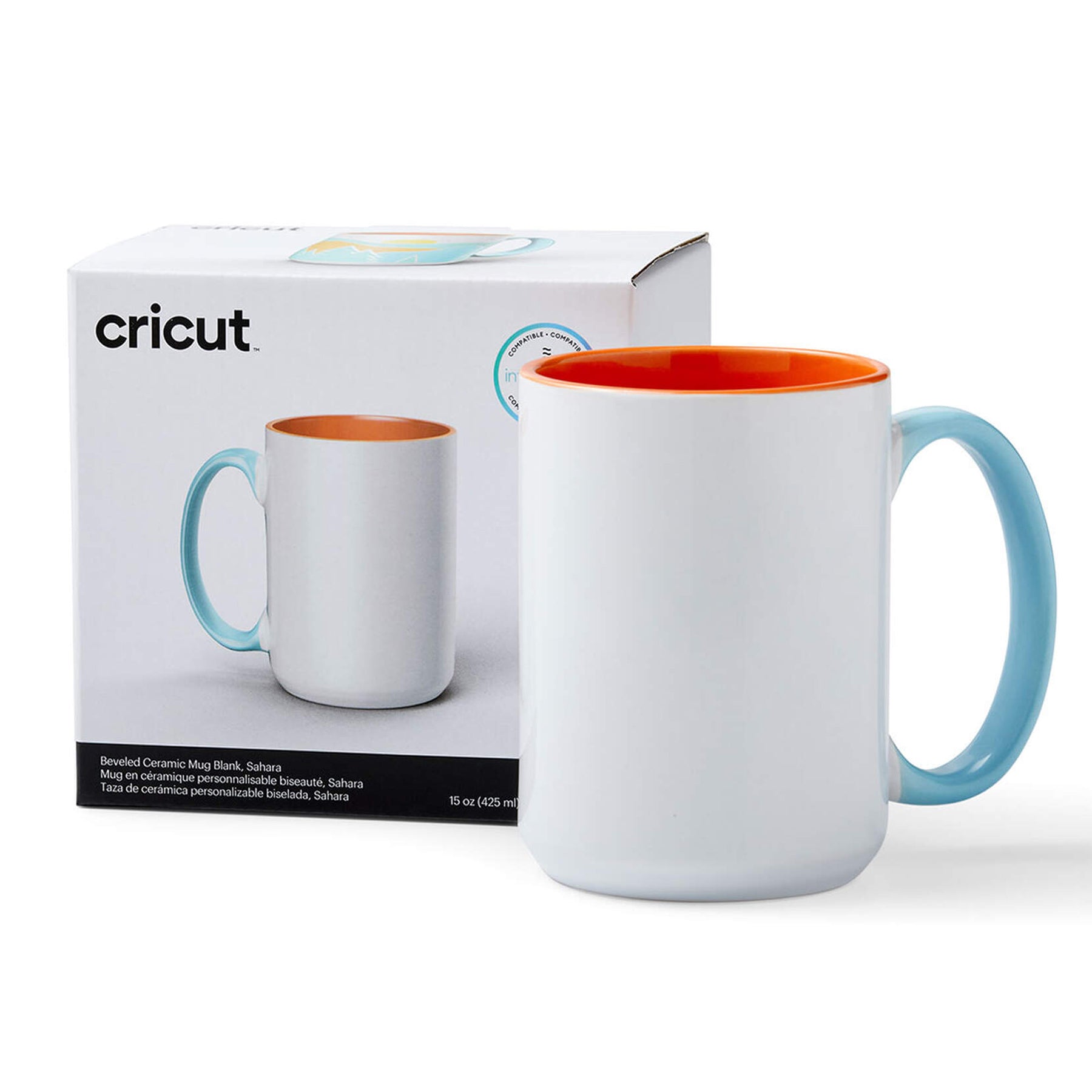 Crealive Cricut Keramiktasse 425 ml - Sahara - 1 Stück Gestalte lebendige, professionelle & personalisierte Tassen. Im Design Space erstellst Du mit Hilfe der kostenlosen Tassen-Vorlage Dein Design, so dass Du es korrekt platzieren kannst auf der Tasse. Danach lässt Du den Schneideplotter Dein Design entweder aus den Infusible Ink Transferbögen schneiden oder lässt es Zeichnen mit den Infusible Ink Stiften. Die Tassenpresse übernimmt dann die restliche Arbeit für Dich und bringt Dein Design auf die Tasse.