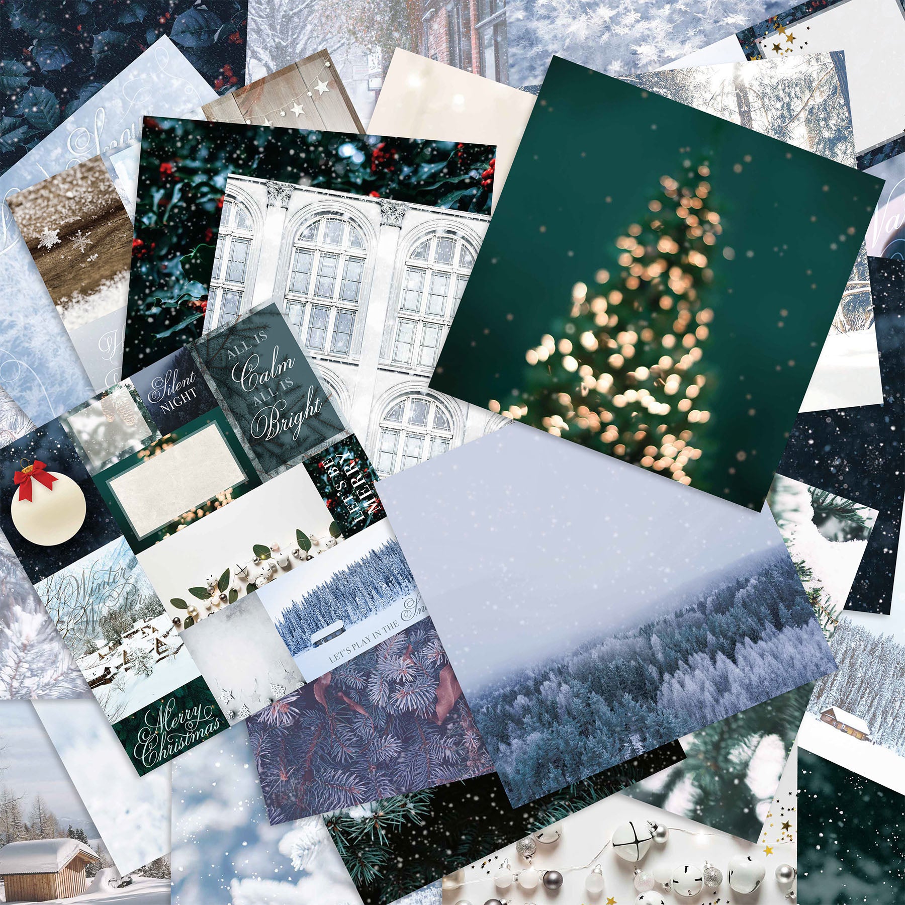 Crealive Designpapier 170 g/m2 - 12’’ x 12’’ - Winter Scene Inhalt: 48 Bogen 24 Designs einseitig bedruckt Spezifikationen: 12’’ x 12’’ (30.5 cm x 30.5 cm) 170 g/m2 einseitig bedruckt lässt sich gut schneiden säurefrei Dieses Designpapier / Motivpapier ist geeignet für: Karten Karten-Verzierungen Plotten Stanzen Prägen Scrapbooking