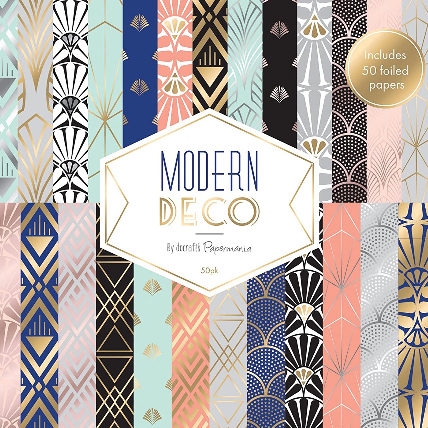 Crealive Paper Pad 160 g/m2 - 12’’ x 12’’ - Modern Deco Inhalt: 50 Blatt 25 Designs Spezifikationen: 12’’ x 12’’ (30.5 cm x 30.5 cm) 160 g/m2 einseitig bedruckt säure- und ligninfrei Dieses Paper Pad ist geeignet für: Karten Boxen 3D-Projekte Geschenkboxen & Verpackungen Plotten Scrapbooking Mit diesem Designpapier kannst Du edle Karten und Verpackungen kreieren oder Verzierungen für Karten, Geschenkboxen und natürlich zum Scrapbooking.