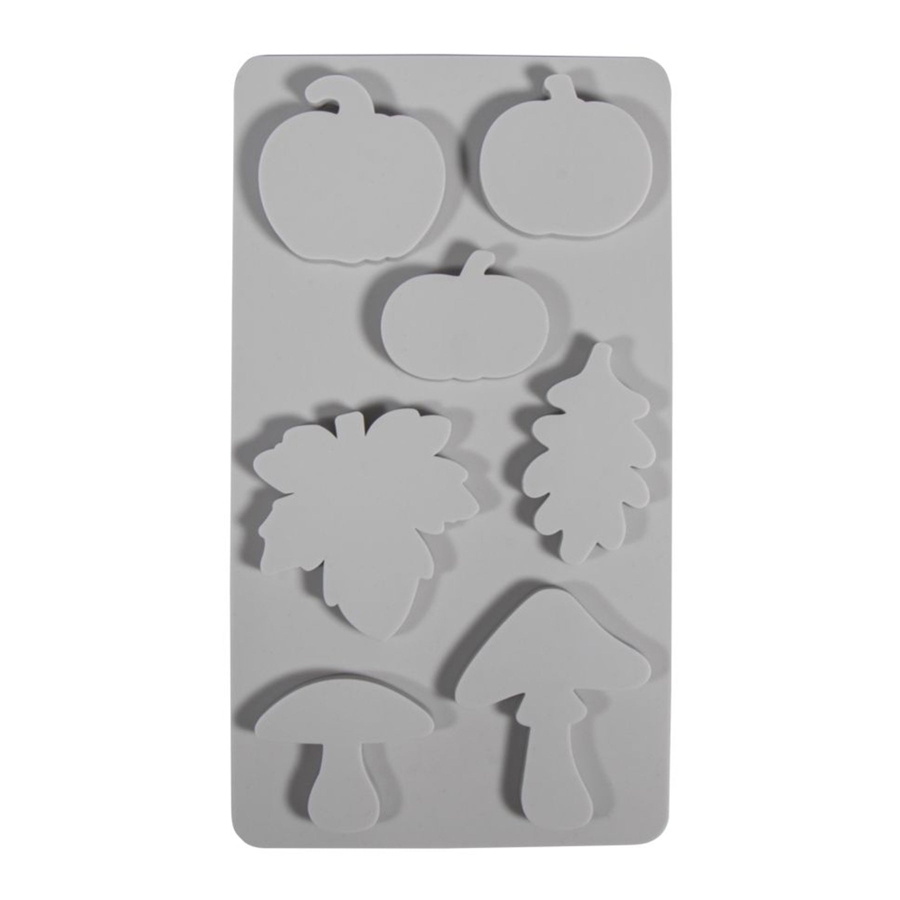 Crealive Silikon Giessform - Kürbis, Pilz & Blatt Inhalt: 1 Giessform mit 7 Kürbis, Pilz & Blatt Motiven Spezifikationen: Material: hochwertiges Silikon Formgrösse: 14.5 x 26 cm Motivgrössen: Kürbis gross: 56 x 57 mm Kürbis mittel: 52 x 49 mm Kürbis klein: 50 x 38 mm Blatt Eichel: 37 x 68 mm Blatt Ahorn: 69 x 70 mm Pilz gross: 60 x 75 mm Pilz klein: 54 x 46 mm maximale Höhe 9 mm NICHT geeignet für Lebensmittel äusserst elastisch formstabil frost- und hitzebeständig (-40° bis +240°