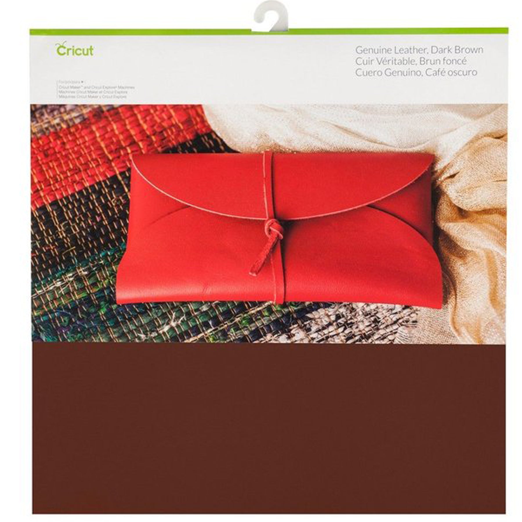 Crealive Cricut Genuine Leather - Dark Brown Du liebst das Aussehen und die Haptik von echtem Leder und akzeptierst keinen Ersatz - sage „Hallo“ zu Cricut® Echtleder. Es hat eine geschmeidige Haptik, eine glatte Oberfläche und eine satte Farbe. Kreiere Mode, Accessoires, Schmuck und mehr. Es wurde speziell für Heimwerker angefertigt, damit Du ausgefallene