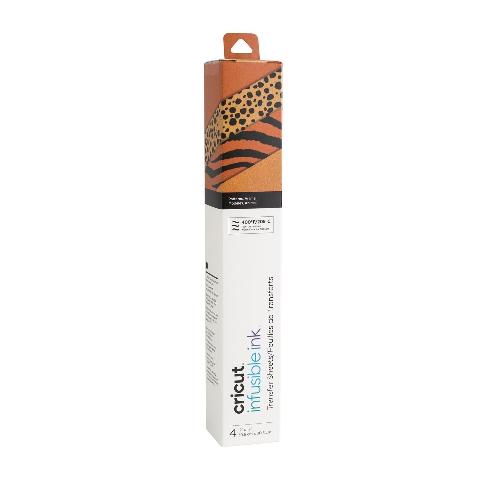 Cricut Infusible Ink Transferbogen - Animal Spezifikationen: Cricut Infusible Ink Transfer Sheets Grösse: 30.5 x 30.5 cm (12" x 12") Folien für Sublimationsdruck zum Gestalten von tollen Muster und Statements kompatibel mit allen sublimationsfähigen Materialien für glatte, nahtlose Transfers, die nicht knittern oder abblättern Inhalt: 4 Cricut Infusible Ink Transfer Sheets 1 x Tiger Design 1 x Gepard Design 1 x Uni Hellbraun Farbverlauf 1 x Uni Braun Farbverlauf