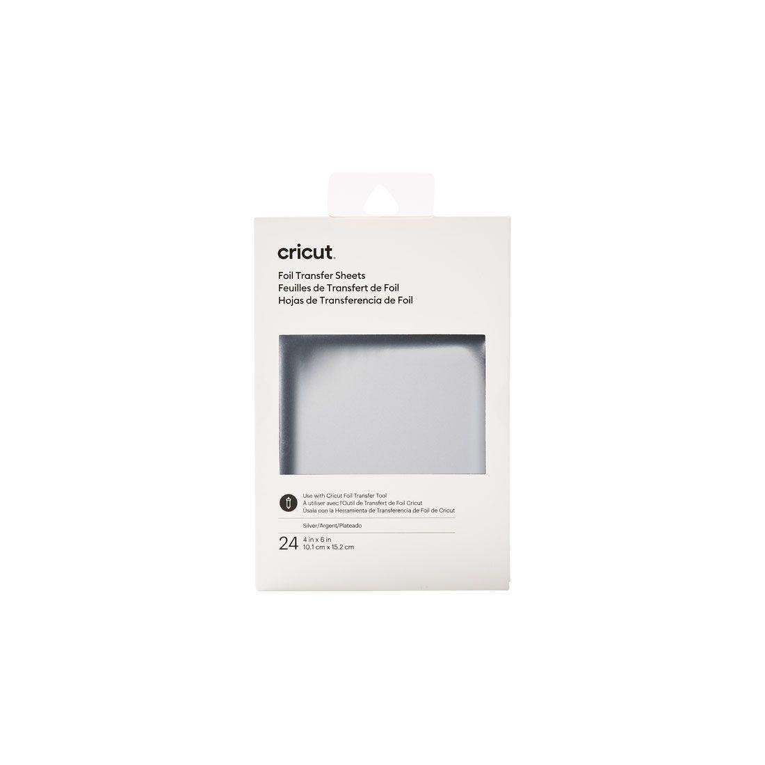 Cricut Transferfolien - Foil Transfer Sheets - Silver 10.1 x 15.2 cm, 24 Blatt Die 24 Cricut Transferfolien kannst Du mit dem Folientransferwerkzeug, welches für Cricut Maker und Cricut Explore Geräte konzipiert ist, auf verschiedenen Materialien verwenden. Die Folien habe eine Grösse von 10.1 x 15.2 cm.
