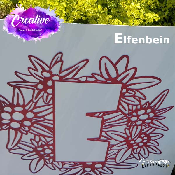 Plotter-Datei von Alpenplott - E-Edelweiss Buchstabe