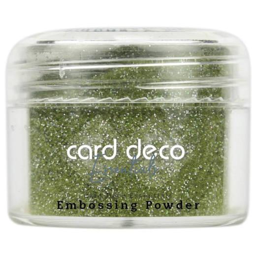 Embossing Powder - Embossing Pulver - Glitter Green 30 ml In drei einfachen Schritten erreichst Du die schönsten Prägeeffekte auf Papier, Karton, Holz oder sogar Glas. Von der Handbeschriftung bis zur Prägung und von der selbstgemachten Karte bis zur Dekoration für das Zuhause sind die Möglichkeiten grenzenlos.