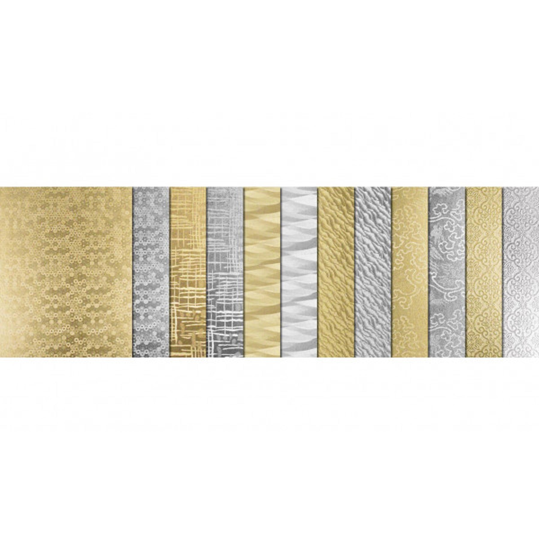Crealive Glanzpapier 215 g/m2 - 23 x 33 cm Inhalt: 12 Bögen Spezifikationen: 23 cm x 33 cm 215 g/m2 einseitig folienveredelt und geprägt Farben: Gold und Silber 6 unterschiedliche Prägungen Dieses Effektpapier ist geeignet für: Karten Karten-Verzierungen Verpackungen Plotten Scrapbooking