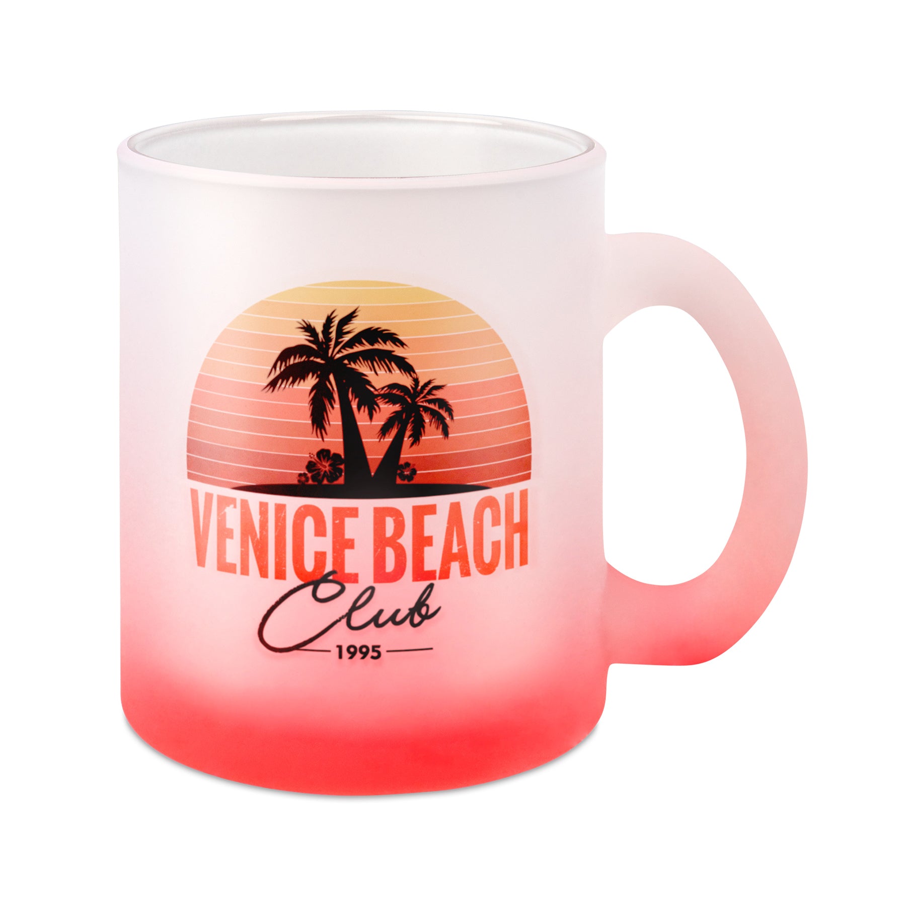 Crealive Glastasse mit Farbverlauf - Rot Eine ganz spezielle Glastasse mit satinierter Oberfläche und lebendigen Farbverlaufe für deine individuelle Kreation. Die Tasse ist ein echter Hingucker und zieht die Blicke magisch auf sich. Perfekt für besondere Anlässe oder als Werbeträger; halt überall da, wo Kaffee, Tee und sonstige Heissgetränke gerne getrunken werden. Mache diese 'frostige' Tasse zu einem wunderschönen Unikat!