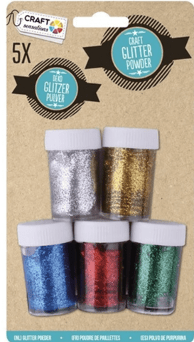 Glitzer Pulver - Silber, Gold, Blau, Rot & Grün - Crealive