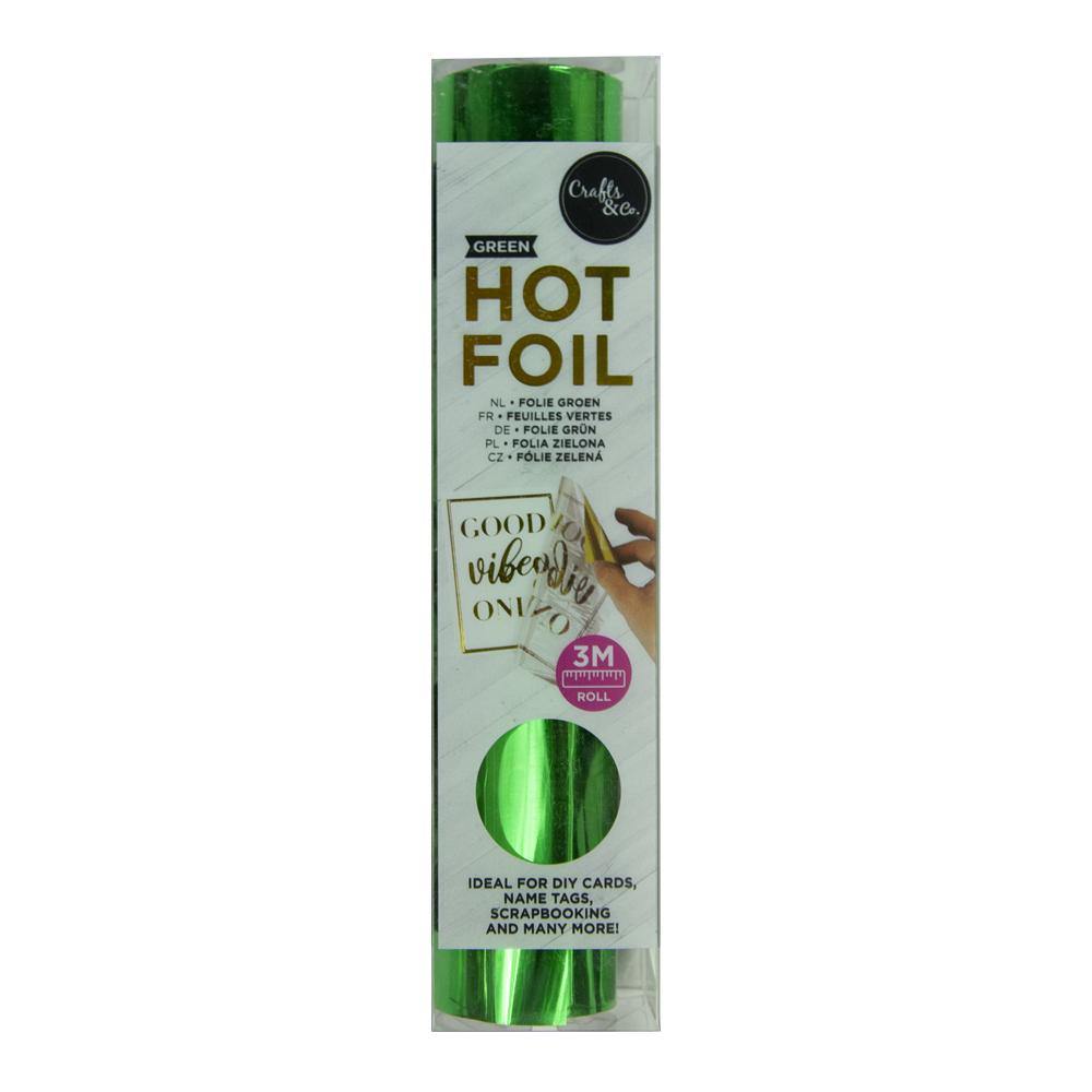 Hot Foil - Grün Mit dieser Hot Foil kannst Du direkt loslegen und die tollsten Werke kreieren mit dem Hot Foil Applicator Starter Kit. Diese Hot Foil hat die Abmessungen 15 cm x 300 cm. Mit Hot Foil kreierst Du die tollsten Karten, Namensschilder, und viel mehr!