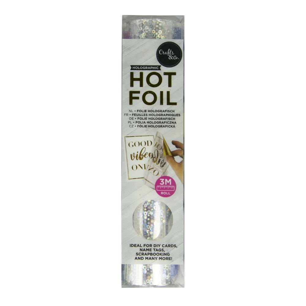 Hot Foil - Holographisch Mit dieser Hot Foil kannst Du direkt loslegen und die tollsten Werke kreieren mit dem Hot Foil Applicator Starter Kit. Diese Hot Foil hat die Abmessungen 15 cm x 300 cm. Mit Hot Foil kreierst Du die tollsten Karten, Namensschilder, und viel mehr!
