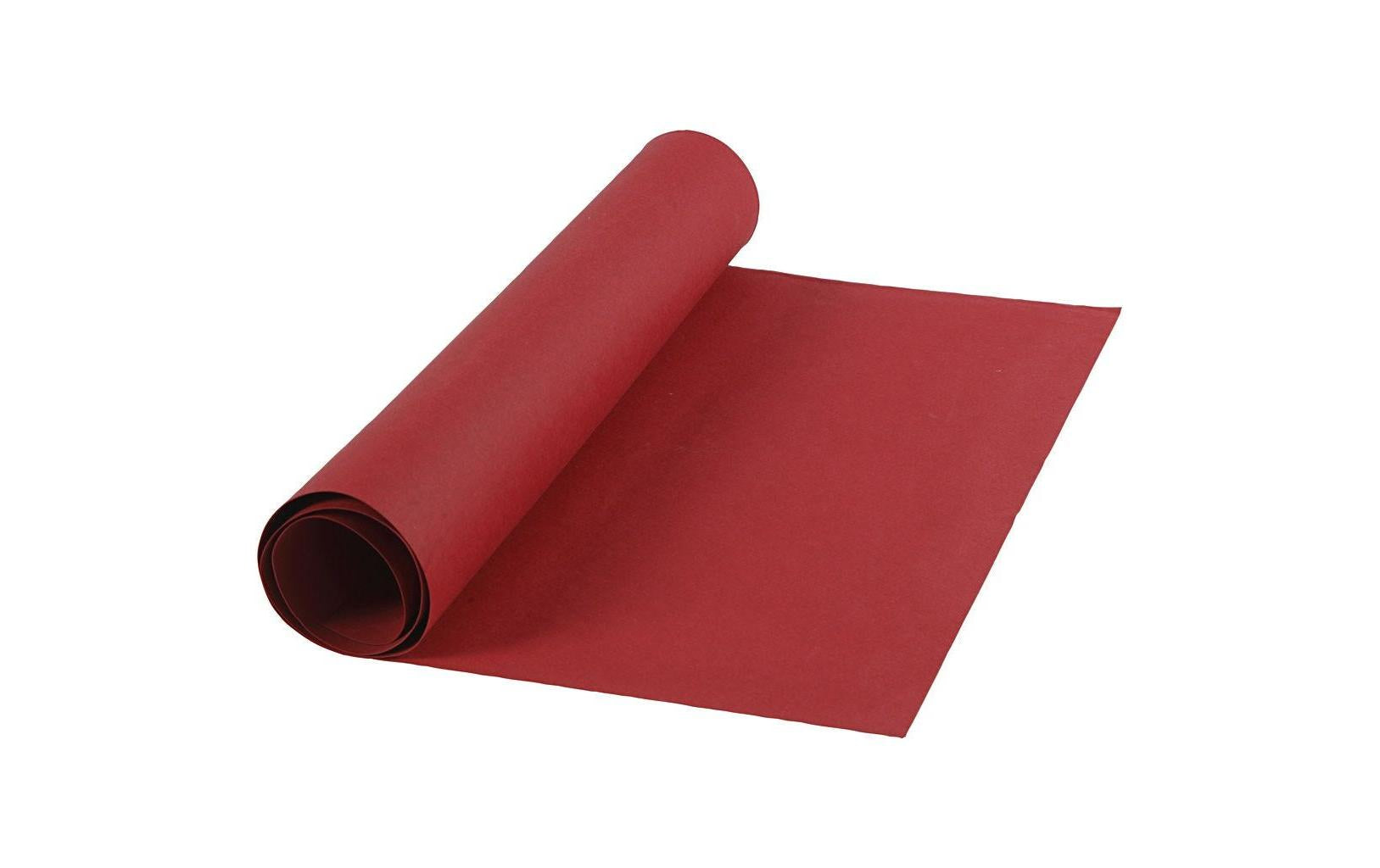 Kunstlederpapier - Rot Spezifikationen: Gewicht: 350 g/m2 Grösse: 50 x 100 cm Mischung aus Papier und Stoff (Cellulose und Latex) lederähnliche Struktur ist im feuchten Zustand einfacher zu bearbeiten Rückseite ist bügelbar Kunstlederpapier kannst Du sehr vielseitig einsetzen. Ob Handyhüllen, coole Taschen, Label, Accessoires und vieles Mehr! Du kannst es beinahe grenzenlos einsetzen. Das Kunstlederpapier ist geeignet zum: Schneiden Waschen Bügeln Besticken Bemalen Einfärben Bedrucken