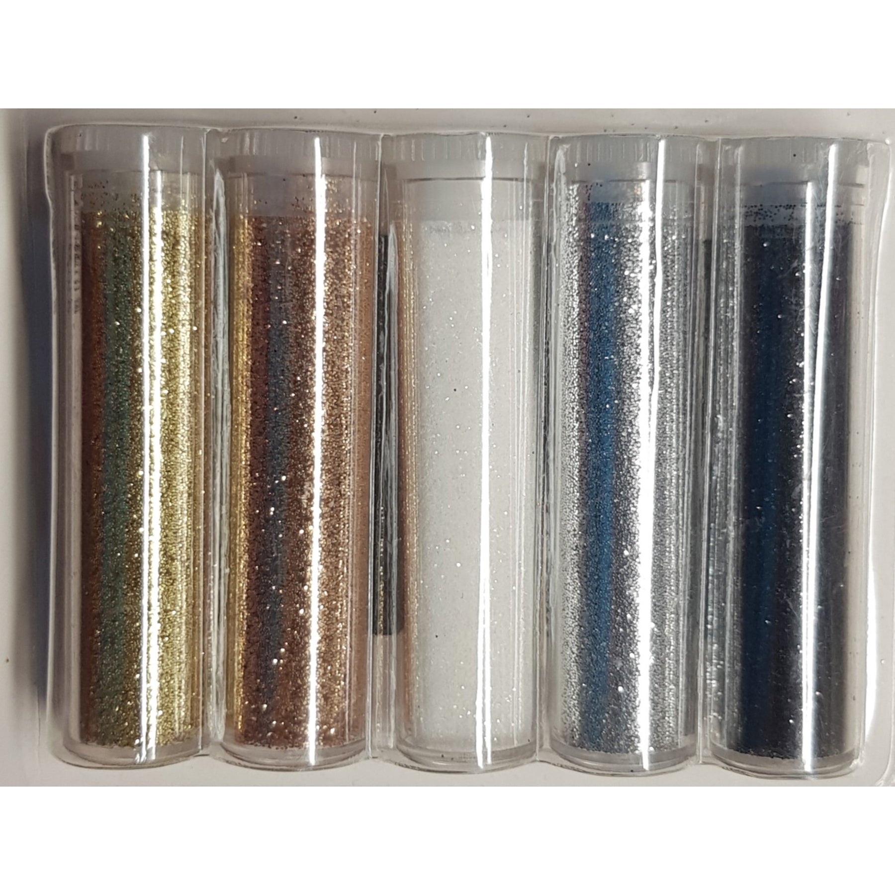 Crealive Metallic Glitzer Pulver Glitzer Pulver zum Dekorieren und Verzieren von Karten, Scrapbooking Seiten oder in den Schüttelkarten Pouches. Inhalt: 5 Fläschchen Glitzer Pulver 5 verschiedene Farben (Schwarz, Silber, Weiss, Roségold & Gold) 5 x 3.5 g Glitzerpulver Glitzer Puder sind geeignet für: Karten Karten-Verzierungen Schüttelkarten Plotten Scrapbooking Mixed Media