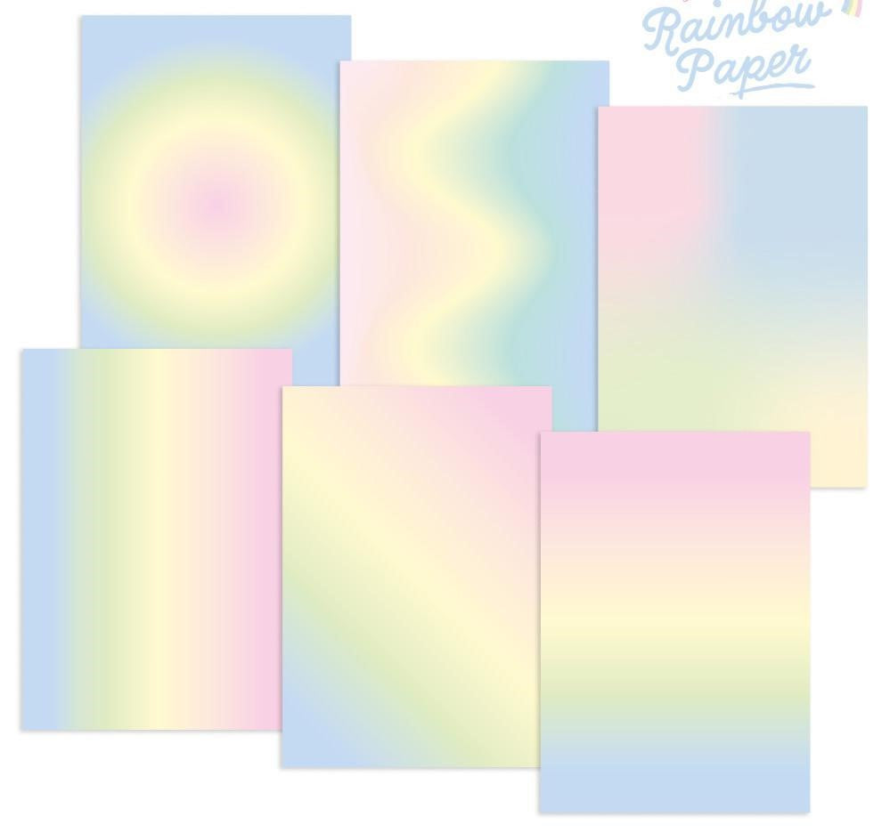 Regenbogen Transparentpapier 140 g/m2 inkl. Regenbogen Papier 80 g/m2 -Regenbogen Pastell Spezifikationen: A4 (21.0 cm x 29.7 cm) Transparentpapier 140 g/m2 Papier 80 g/m2 24 Bogen 6 Regenbogen Designs Design: Regenbogen Pastell Inhalt: 12 x Transparentpapier 140 g/m2 12 x Papier 80 g/m2 Dieses besondere Regenbogen Transparentpapier in Kombination mit 80 g/m2 Papier lässt sich für vielfältige Bastelkreationen verwenden. Ob Boxen-Deko, Karten-Details, Verpackungen, Laternen