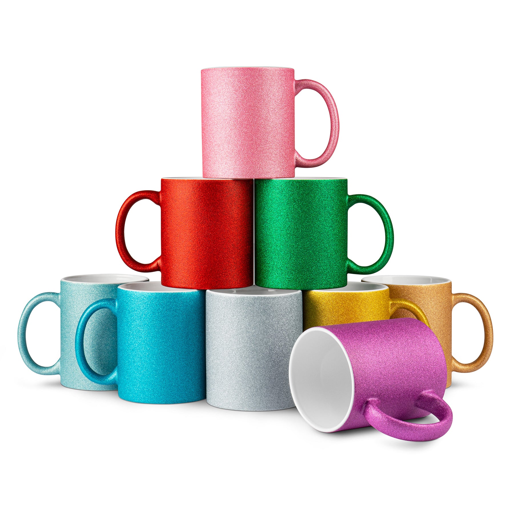 Crealive Keramiktasse SPARK Sublistar®-Coating Diese SPARK Sublistar®-Coating Keramiktasse ist ein absoluter Hingucker! Die Keramiktasse SPARK gibt es in sieben Glitzer-Farben mit Sublistar® Beschichtung. Die perfekte Wahl für das Bedrucken mit Texten oder Grafiken in dunkler Farbe. Inhalt: 1 Keramiktasse SPARK Sublistar®-Coating Spezifikationen: Hochwertige Keramiktasse Innenseite weiss für Texte und Grafiken in dunklen Farben geeignet Mikrowellengeeignet Höhe 98 mm Ø 80 mm