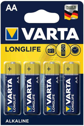 VARTA Alkaline Batterie "LONGLIFE" AA - 4er Pack - Crealive