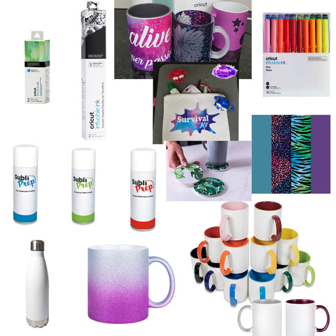 Sublimation oder Infusible Ink - egal wie Du es nennst, Du kannst Dich kreativ voll austoben! Die Farben dampfen sich ins Textil oder auf die Tassen, Untersetzer, Aluminium-Sheets etc.