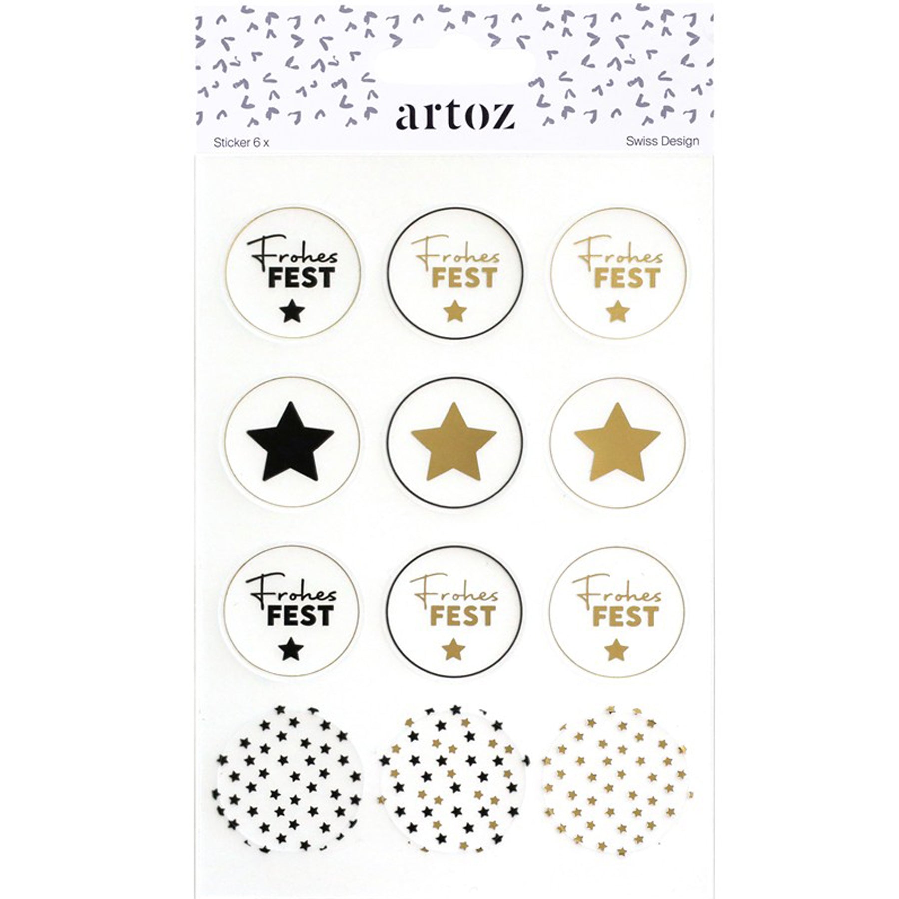 Crealive Sticker Transparent - Frohes Fest

Spezifikationen:
•	6 Bögen
•	Material: Papiersticker - transparent
•	selbstklebend
•	Hot Foil Print
•	Swiss Design
•	FSC zertifiziert
•	Marke: Artoz
 
Lass Deiner Kreativität freien Lauf mit den hochwertigen Papierstickern von Artoz. Ob du deine Geschenke personalisieren, dein Scrapbook verschönern oder einfach nur deine Notizen aufpeppen möchtest, diese Sticker von Artoz sind die perfekte Wahl und machen Spass für alle deine DIY-Projekte.
