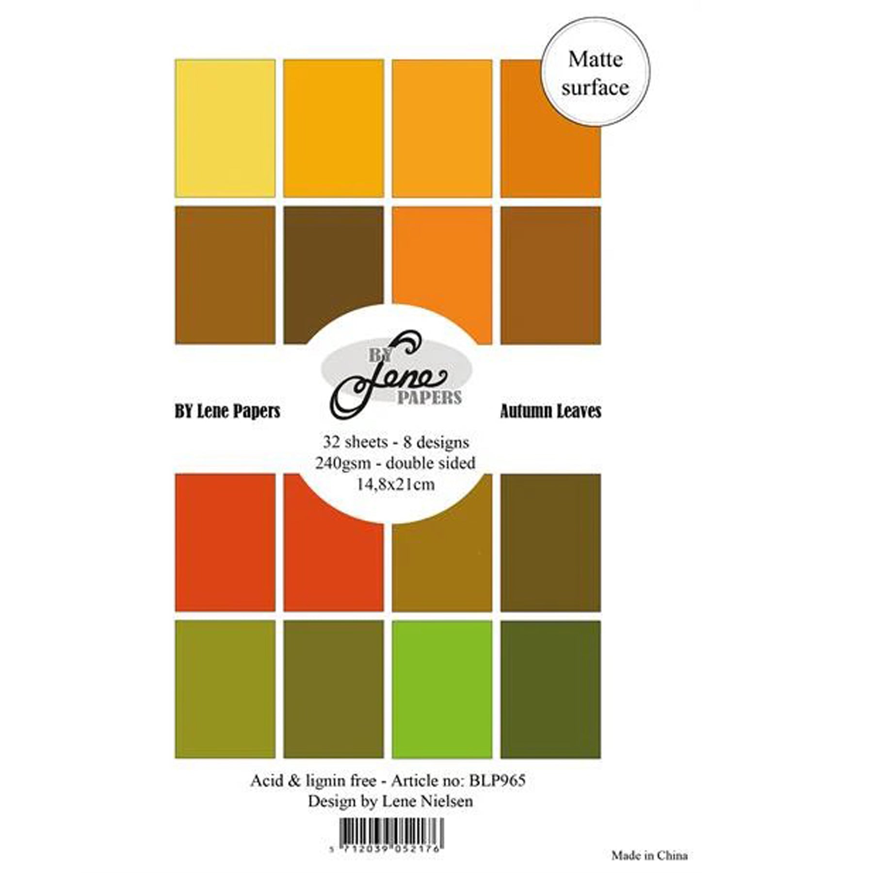 Crealive Papier Block 240 g/m2 - A5 - Autumn Leaves

Inhalt:
•	Block mit insgesamt 32 Bogen
 
Spezifikationen:
•	Grösse A5 (14.8 x 21 cm)
•	240 g/m2
•	beidseitig bedruckt
•	16 Farben
•	8 Designs
•	lignin- und säurefrei
 
Dieses Papier ist geeignet für:
•	Karten
•	Karten-Verzierungen
•	Plotten
•	Stanzen
•	Prägen
•	Mixed Media
•	Scrapbooking
 
Aus diesem A5 Papier lassen sich farbenfrohe Karten erstellen, Verzierungen für Karten, Kuverts und vieles mehr. 
 
Schneideeinstellung
Bitte teste die Schneideeinstell