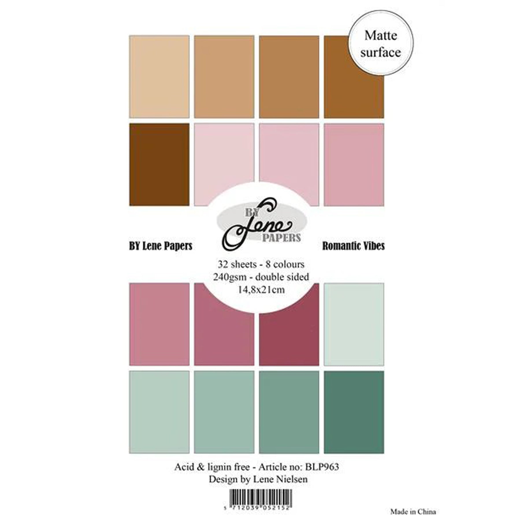 Crealive Papier Block 240 g/m2 - A5 - Romantic Vibes

Inhalt:
•	Block mit insgesamt 32 Bogen
 
Spezifikationen:
•	Grösse A5 (14.8 x 21 cm)
•	240 g/m2
•	beidseitig bedruckt
•	16 Farben
•	8 Designs
•	lignin- und säurefrei
 
Dieses Papier ist geeignet für:
•	Karten
•	Karten-Verzierungen
•	Plotten
•	Stanzen
•	Prägen
•	Mixed Media
•	Scrapbooking
 
Aus diesem A5 Papier lassen sich farbenfrohe Karten erstellen, Verzierungen für Karten, Kuverts und vieles mehr. 
 
Schneideeinstellung
Bitte teste die Schneideeinstel