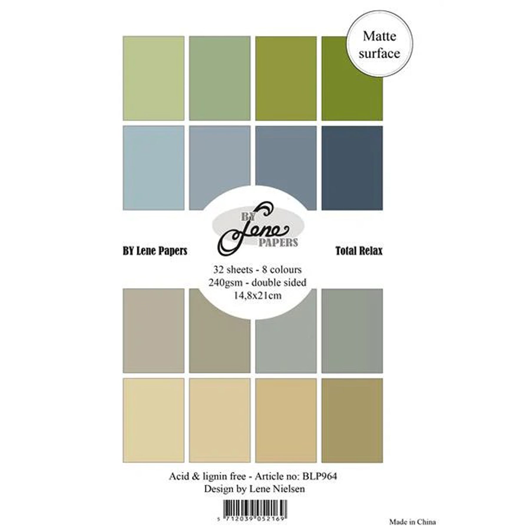 Crealive Papier Block 240 g/m2 - A5 - Total Relax

Inhalt:
•	Block mit insgesamt 32 Bogen
 
Spezifikationen:
•	Grösse A5 (14.8 x 21 cm)
•	240 g/m2
•	beidseitig bedruckt
•	16 Farben
•	8 Designs
•	lignin- und säurefrei
 
Dieses Papier ist geeignet für:
•	Karten
•	Karten-Verzierungen
•	Plotten
•	Stanzen
•	Prägen
•	Mixed Media
•	Scrapbooking
 
Aus diesem A5 Papier lassen sich farbenfrohe Karten erstellen, Verzierungen für Karten, Kuverts und vieles mehr. 
 
Schneideeinstellung
Bitte teste die Schneideeinstellun