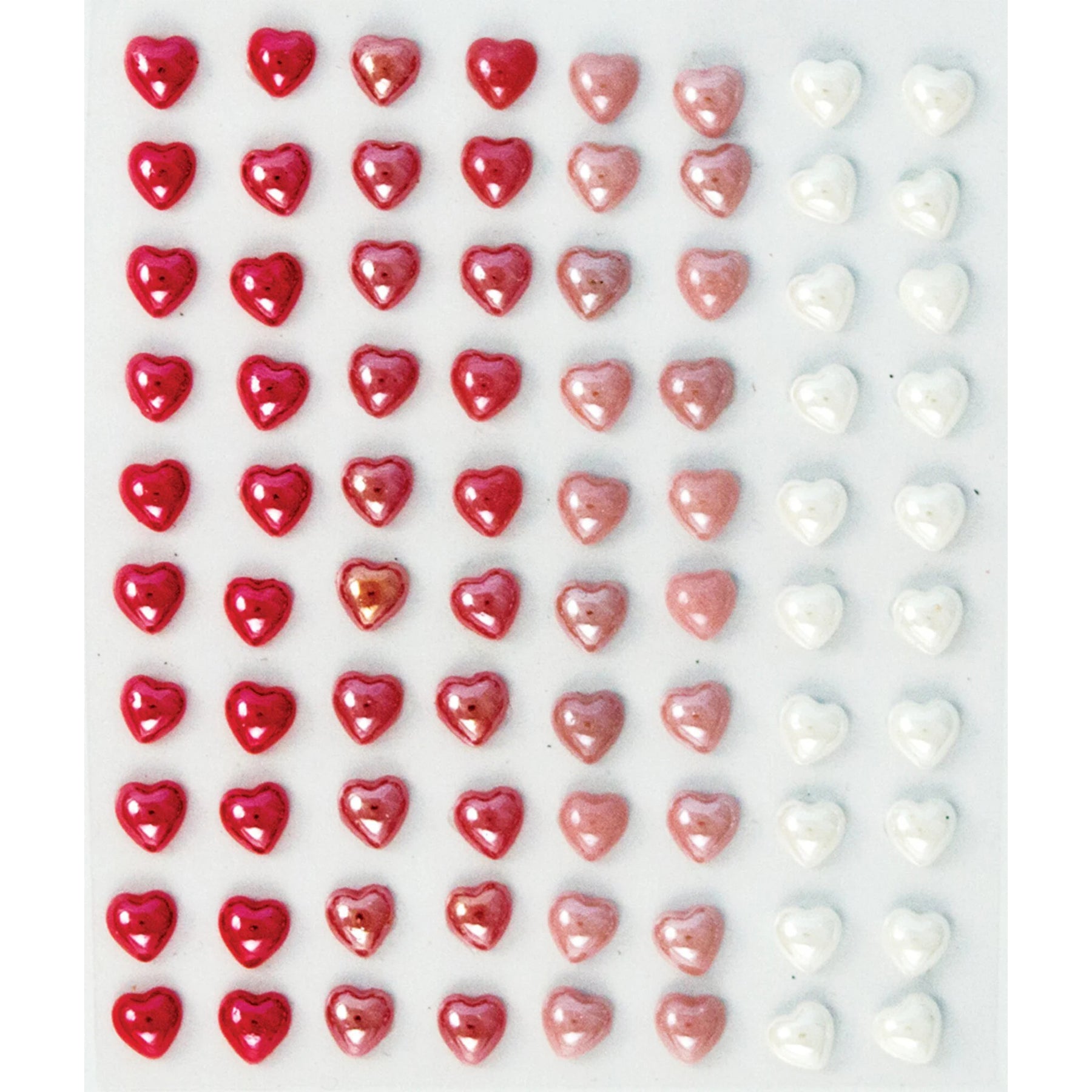 Crealive Selbstklebende Perlen - Hearts

Inhalt:
•	80 Perlen
 
Spezifikationen:
•	Form: Herz
•	Farben: Weiss, Rosa & Rot
•	Grösse: 6 mm
•	selbstklebende, glänzende Herzen
 
Selbstklebende Perlen sind geeignet für:
•	Verzierungen von Karten, Geschenkboxen, Verpackungen, kleinen Tüten, etc.
•	Scrapbooking
•	Journaling
•	Mixed-Media
