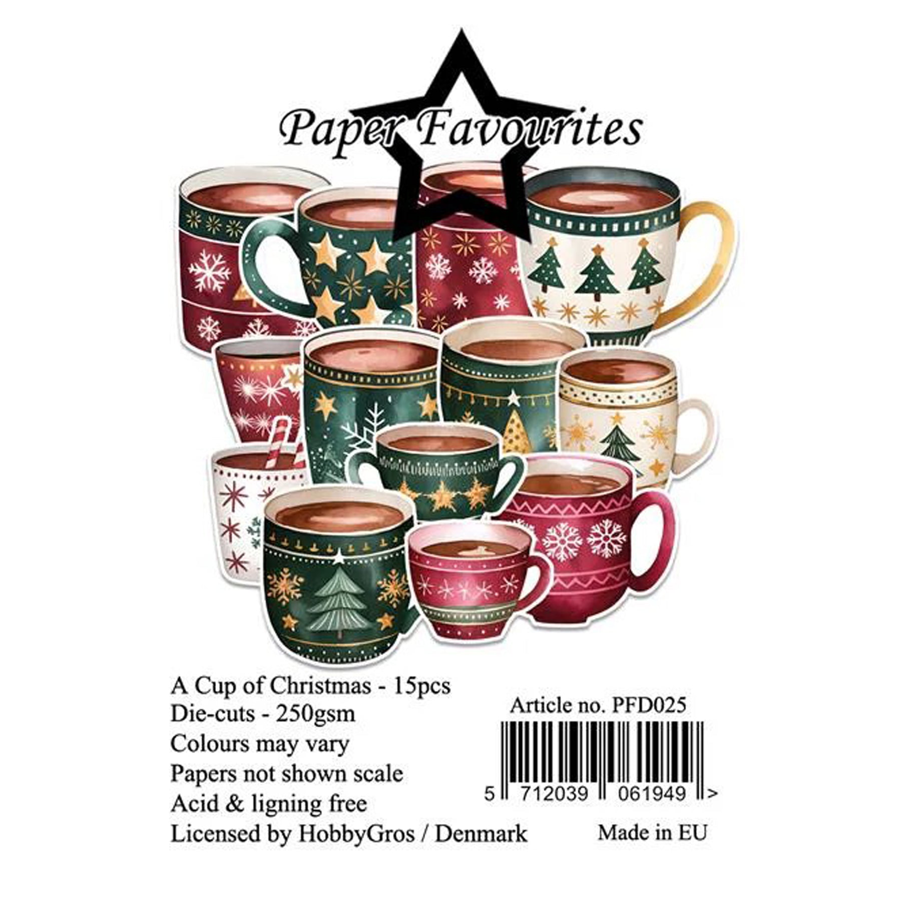 Crealive Die-Cuts - A Cup of Christmas

Die-Cuts sind bereits ausgestanzte Papier-Elemente. Du musst sie nicht mehr selbst ausschneiden, sondern kannst sie einfach aus dem Bogen lösen.
 
Inhalt:
•	15 Die-Cuts / ausgestanzte Papier-Elemente

Spezifikationen:
•	Die-Cuts / ausgestanzte Papier-Elemente
•	Papiergewicht: 250 g/m2
•	lignin- und säurefrei
•	Thema: A Cup of Christmas
 
Die Die-Cut Papier-Elemente sind geeignet für:
•	Verzierungen von Karten, Boxen, Geschenk-Verpackungen, Geschenktaschen, etc.
•	Scra