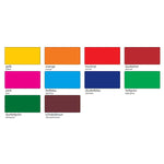 Crealive Fensterfolie - Farbig  Inhalt:  10 Bogen Grösse: 23 x 33 cm Farben: Gelb, Orange, Rot, Dunkelrot, Pink, Hellblau, Dunkelblau, Hellgrün, Dunkelgrün & Braun