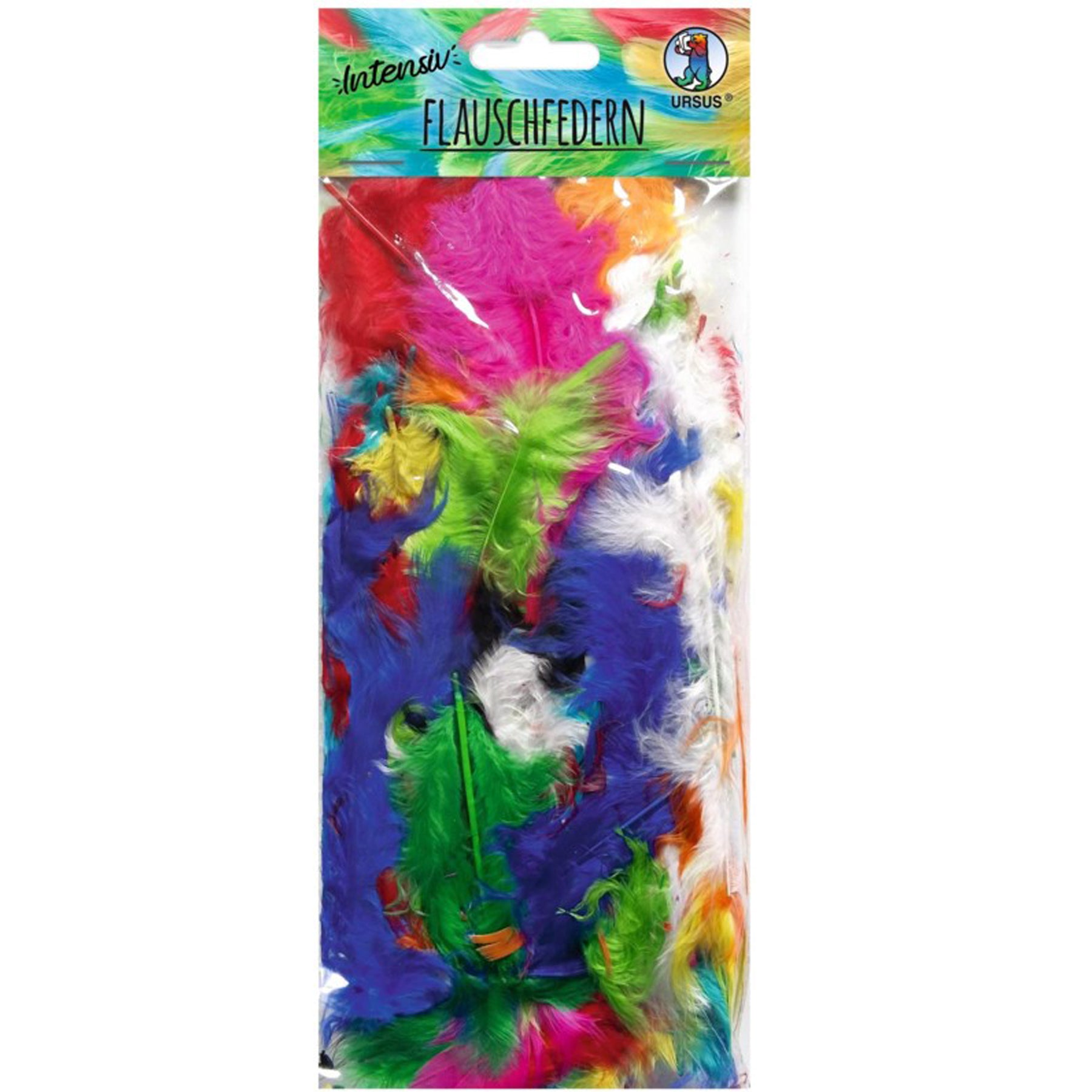 Crealive Federn - 10g - Intensiv
 
Spezifikationen:
•	Inhalt: 10g Federn
•	Farben: Rot, Gelb, Weiss, Schwarz, Blau, Grün & Pink
•	Grösse: 10-15 cm lang
 
Federn sind geeignet für:
•	Eierschachteli-Dekoration
•	Karten- und Verpackungs-Verzierungen
•	zum Basteln von Traumfänger oder Engeln
 
Die Federn kannst du für viele Bastelprojekte nutzen. Sei es zum Dekorieren der Eierschachteli, Verzieren von Karten oder Verpackungen oder ganz vielen anderen Bastelprojeiken. Mit etwas Leim befestigen und schon hast du 