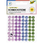 Crealive Schmucksteine selbstklebend - Glittery Charm  Spezifikationen:  selbstklebende Schmucksteine 4 süsse Farben, die Aussehen, als wären sie von Zucker umgeben einheitliche Grösse 64 Schmucksteine    Schmucksteine selbstklebend sind geeignet für:  Karten Karten-Verzierungen Plotten Scrapbooking Geschenke kleine Tüten