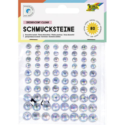 Schmucksteine selbstklebend - Iridescent Clear