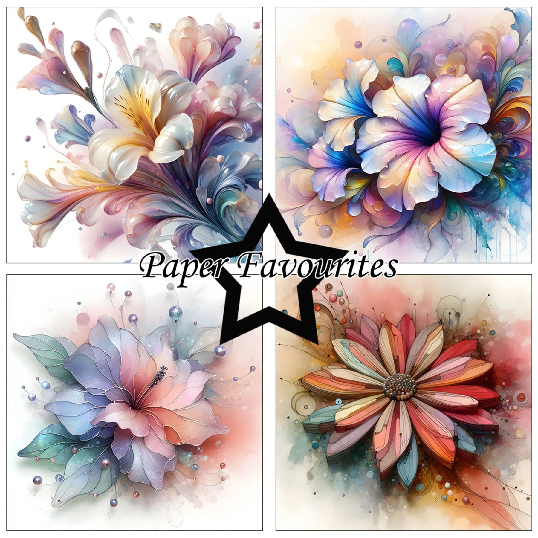 Crealive Paper Pad 200 g/m2 - 15 cm x 15 cm - Abstract Flowers

Inhalt:
•	24 Bogen
•	8 Designs
 
Spezifikationen:
•	15 cm x 15 cm 
•	200 g/m2
•	einseitig bedruckt
•	säure- und ligninfrei
 
Dieses Paper Pad ist geeignet für:
•	Karten
•	Karten-Verzierungen
•	Plotten
•	Stanzen
•	Prägen
•	Scrapbooking
 
Dieses einseitig bedruckte Designpapier mit abstrakten, farbenfrohen, floralen Mustern in zarten bis knalligen Farbtönen und Gold-Effekten ist eine wundbare Basis für kreative, spezielle, individuelle Karten, Pl