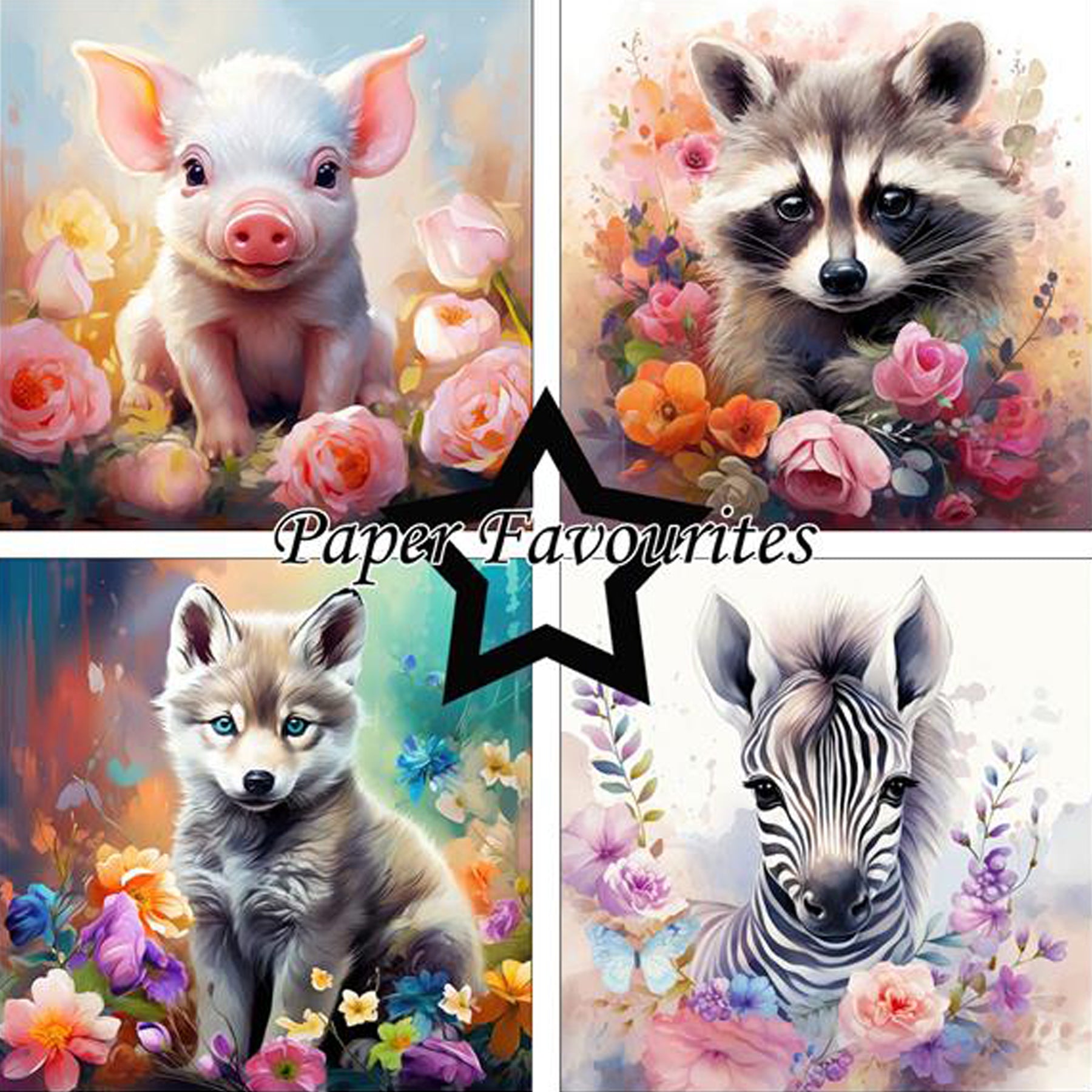 Crealive Paper Pad 200 g/m2 - 6’’ x 6’’ - Baby Animals

Inhalt:
•	24 Bogen
•	8 Designs
 
Spezifikationen:
•	6’’ x 6’’ (15 cm x 15 cm)
•	200 g/m2
•	einseitig bedruckt
•	säure- und ligninfrei
 
Dieses Paper Pad ist geeignet für:
•	Karten
•	Karten-Verzierungen
•	Plotten
•	Stanzen
•	Prägen
•	Scrapbooking
 
Dieses einseitig bedruckte Designpapier mit süssen Tier-Designs ist eine wunderbare Basis für kreative, spezielle, individuelle Karten, Plotts, Verzierungen von Geschenktaschen, Schachteln, Karten, Geschenkbo
