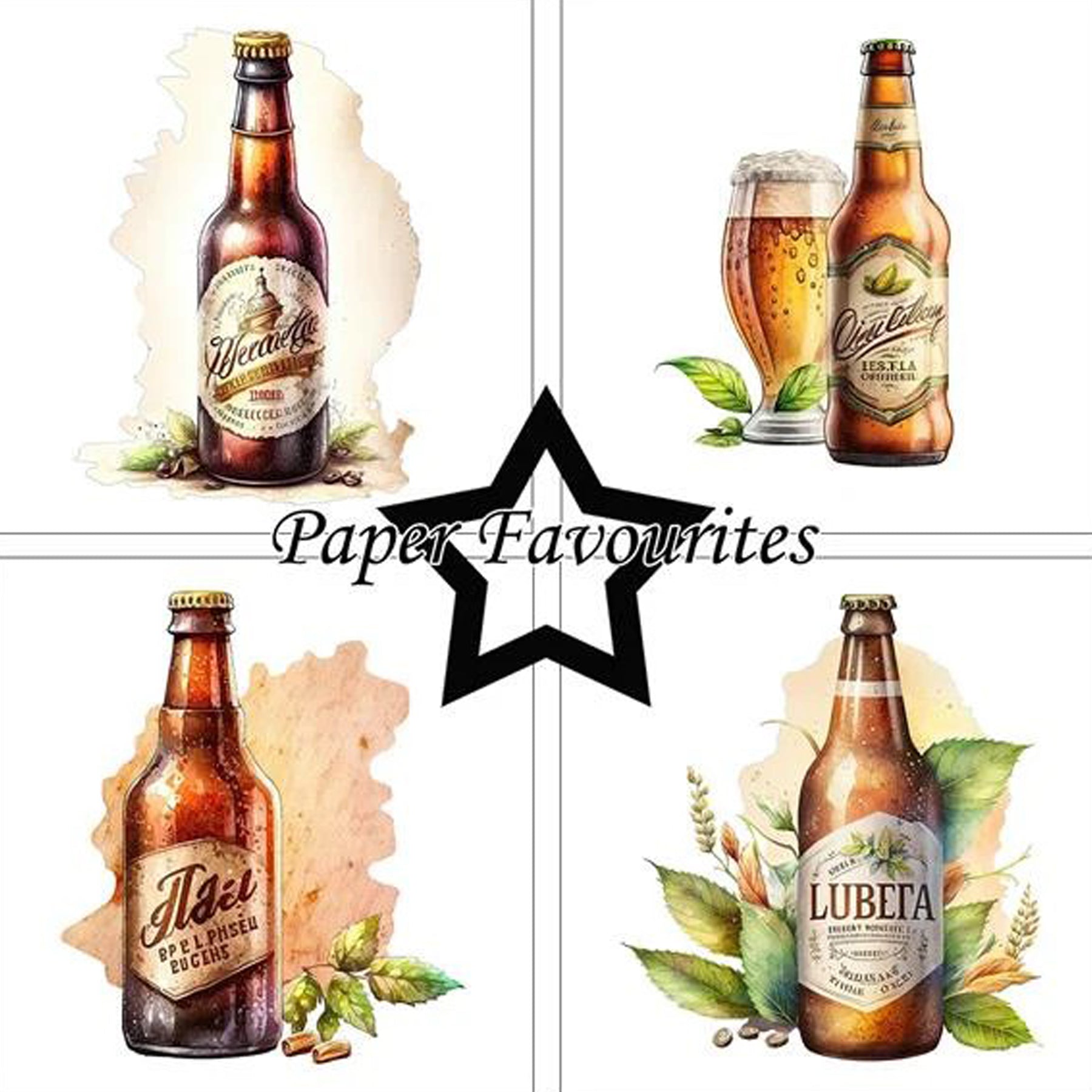 Crealive Paper Pad 200 g/m2 - 15 cm x 15 cm - Bottle of Beer
 
Inhalt:
•	24 Bogen
•	8 Designs
 
Spezifikationen:
•	15 cm x 15 cm
•	200 g/m2
•	einseitig bedruckt
•	säure- und ligninfrei
 
Dieses Paper Pad ist geeignet für:
•	Karten
•	Karten-Verzierungen
•	kleine Geschenkboxen & Verpackungen
•	Plotten
•	Stanzen
•	Prägen
•	Scrapbooking
•	Journaling
•	Mixed Media
 
Dieses einseitig bedruckte Designpapier ist eine ausgefallene Basis für kreative, spezielle, individuelle Karten, Plotts, Verzierungen von Geschenkt