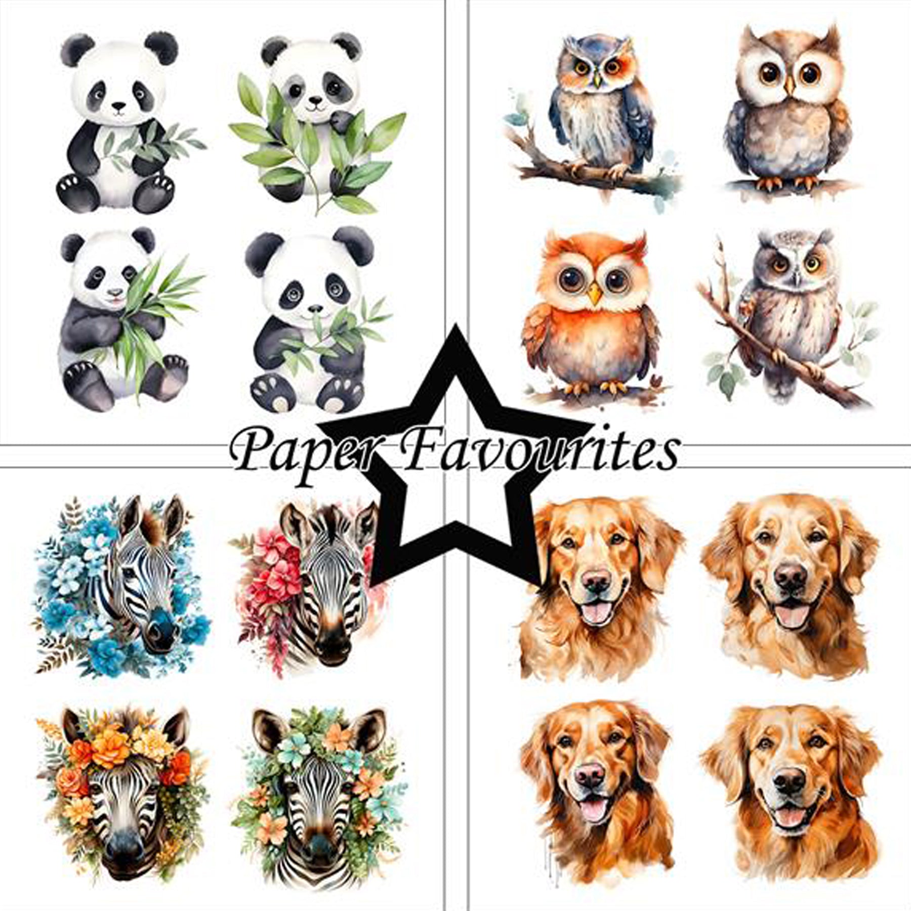 Crealive Paper Pad 200 g/m2 - 6’’ x 6’’ - Cute Animals

Inhalt:
•	24 Bogen
•	8 Designs
 
Spezifikationen:
•	6’’ x 6’’ (15 cm x 15 cm)
•	200 g/m2
•	einseitig bedruckt
•	säure- und ligninfrei
 
Dieses Paper Pad ist geeignet für:
•	Karten
•	Karten-Verzierungen
•	Plotten
•	Stanzen
•	Prägen
•	Scrapbooking
 
Dieses einseitig bedruckte Designpapier mit süssen Tier-Designs ist eine wunderbare Basis für kreative, spezielle, individuelle Karten, Plotts, Verzierungen von Geschenktaschen, Schachteln, Karten, Geschenkbo
