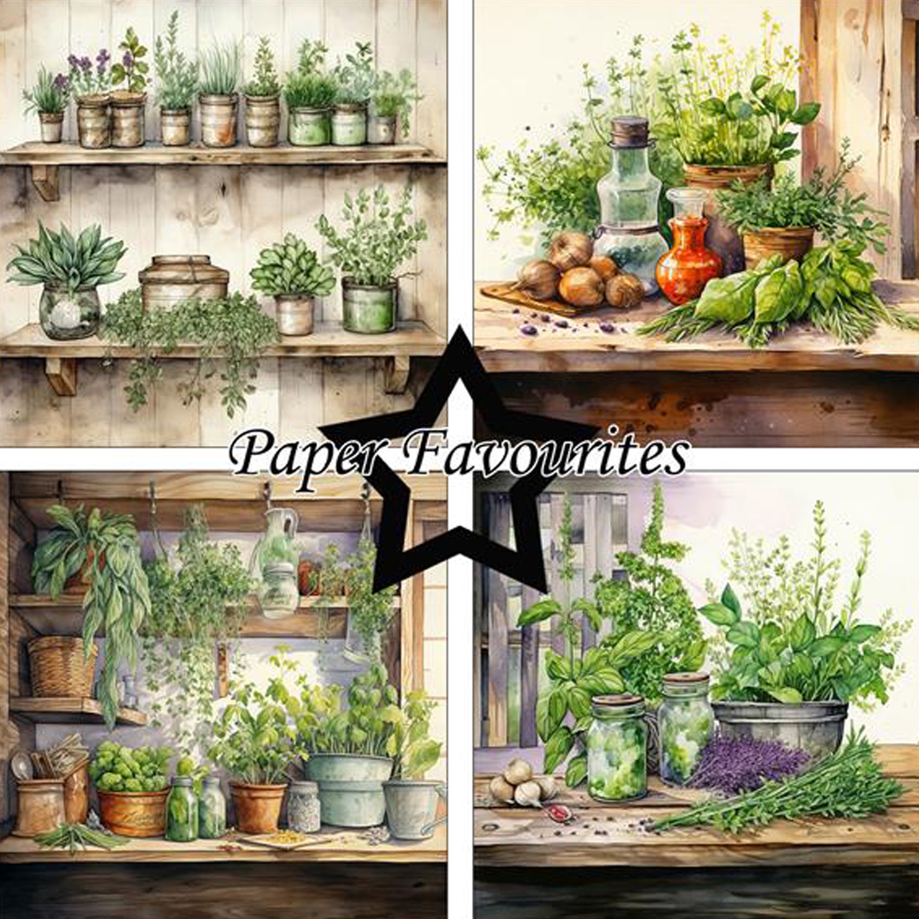 Crealive Paper Pad 200 g/m2 - 15 cm x 15 cm - Herbs

Inhalt:
•	24 Bogen
•	8 Designs
 
Spezifikationen:
•	15 cm x 15 cm 
•	200 g/m2
•	einseitig bedruckt
•	säure- und ligninfrei
 
Dieses Paper Pad ist geeignet für:
•	Karten
•	Karten-Verzierungen
•	Plotten
•	Stanzen
•	Prägen
•	Scrapbooking
 
Dieses einseitig bedruckte Designpapier mit Kräuter-Garten-Motiven ist eine tolle Basis für kreative, spezielle, individuelle Karten, Plotts, Verzierungen von Geschenktaschen, Schachteln, Karten, Geschenkboxen, Scrapbookin