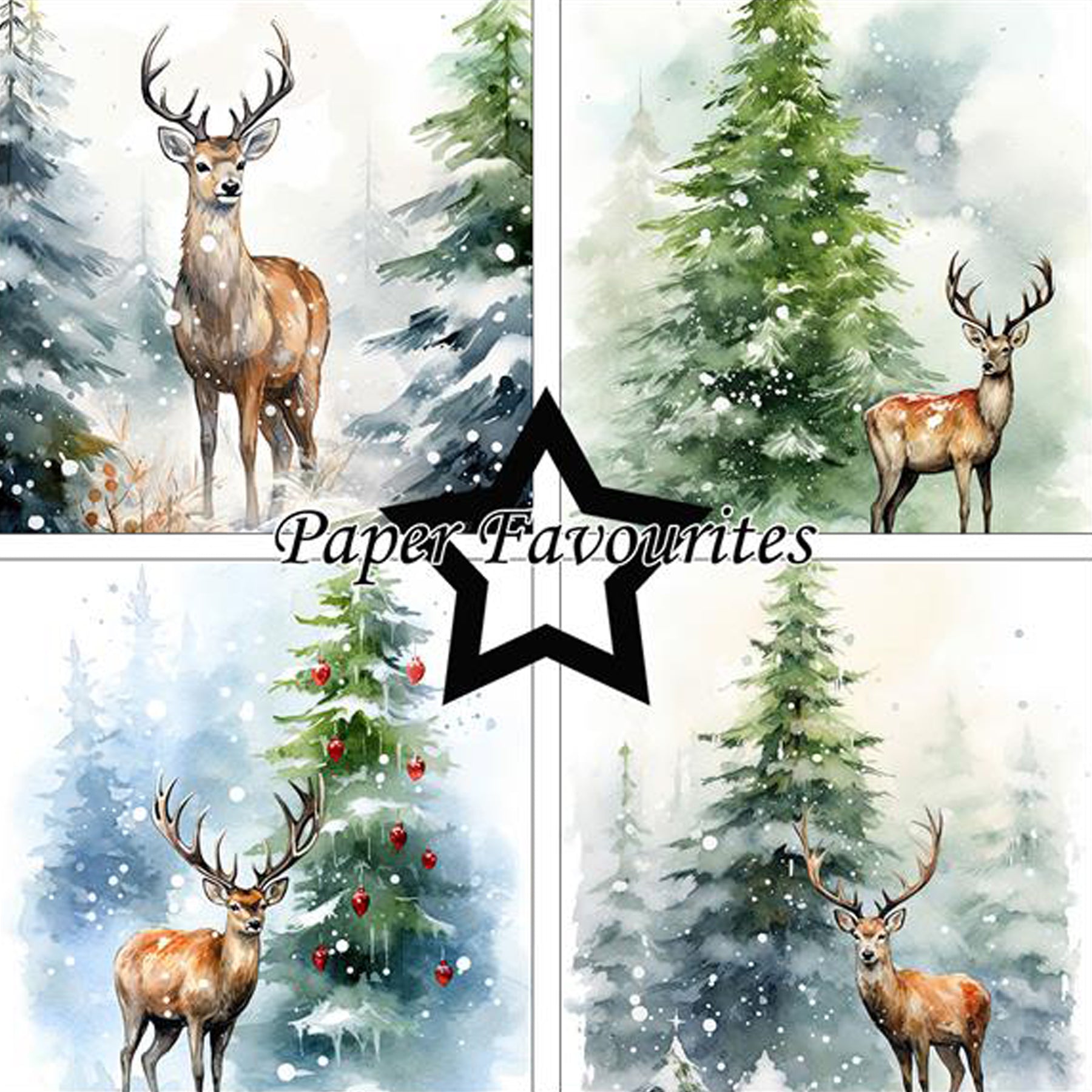 Crealive Paper Pad 200 g/m2 - 15 cm x 15 cm - Reindeer
 
Inhalt:
•	24 Bogen
•	8 Designs
 
Spezifikationen:
•	15 cm x 15 cm
•	200 g/m2
•	einseitig bedruckt
•	säure- und ligninfrei
 
Dieses Paper Pad ist geeignet für:
•	Karten
•	Karten-Verzierungen
•	kleine Geschenkboxen & Verpackungen
•	Plotten
•	Stanzen
•	Prägen
•	Scrapbooking
•	Journaling
•	Mixed Media
 
Dieses einseitig bedruckte Designpapier mit bezaubernd illustrierten Hirsch-Motiven im Wald ist eine wundervolle Basis für kreative, spezielle, individuel