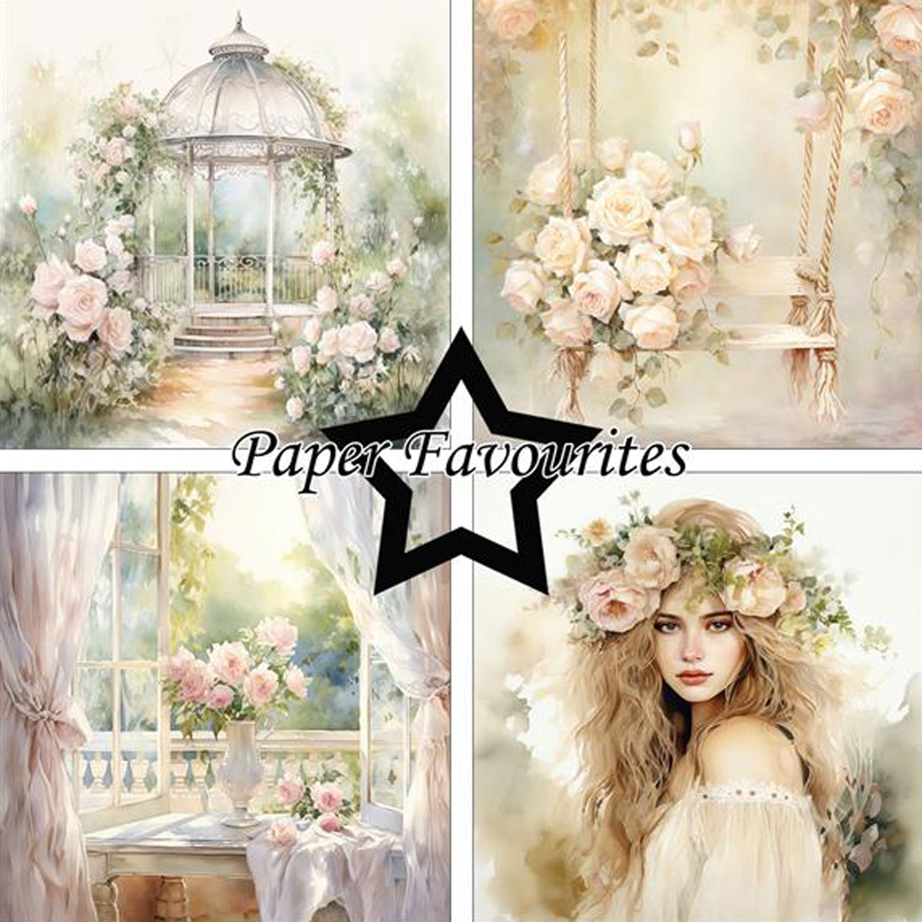 Crealive Paper Pad 200 g/m2 - 15 cm x 15 cm - Shabby Chic Roses

Inhalt:
•	24 Bogen
•	8 Designs
 
Spezifikationen:
•	15 cm x 15 cm 
•	200 g/m2
•	einseitig bedruckt
•	säure- und ligninfrei
 
Dieses Paper Pad ist geeignet für:
•	Karten
•	Karten-Verzierungen
•	Plotten
•	Stanzen
•	Prägen
•	Scrapbooking
 
Dieses einseitig bedruckte Designpapier mit romantischen Shabby-Motiven ist eine tolle Basis für kreative, spezielle, individuelle Karten, Plotts, Verzierungen von Geschenktaschen, Schachteln, Karten, Geschenkb