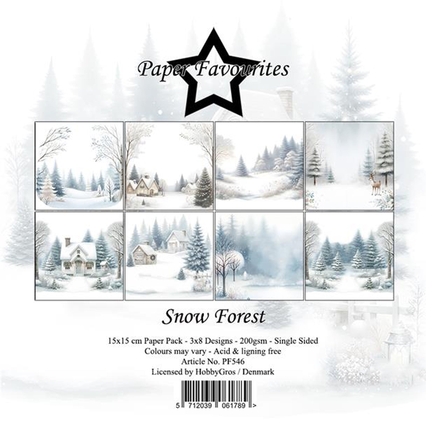 Crealive Paper Pad 200 g/m2 - 15 cm x 15 cm - Snow Forest
 
Inhalt:
•	24 Bogen
•	8 Designs
 
Spezifikationen:
•	15 cm x 15 cm
•	200 g/m2
•	einseitig bedruckt
•	säure- und ligninfrei
 
Dieses Paper Pad ist geeignet für:
•	Karten
•	Karten-Verzierungen
•	kleine Geschenkboxen & Verpackungen
•	Plotten
•	Stanzen
•	Prägen
•	Scrapbooking
•	Journaling
•	Mixed Media
 
Dieses einseitig bedruckte Designpapier im winterlichen Look ist eine bezaubernde Basis für kreative, spezielle, individuelle Karten, Plotts, Verzierun