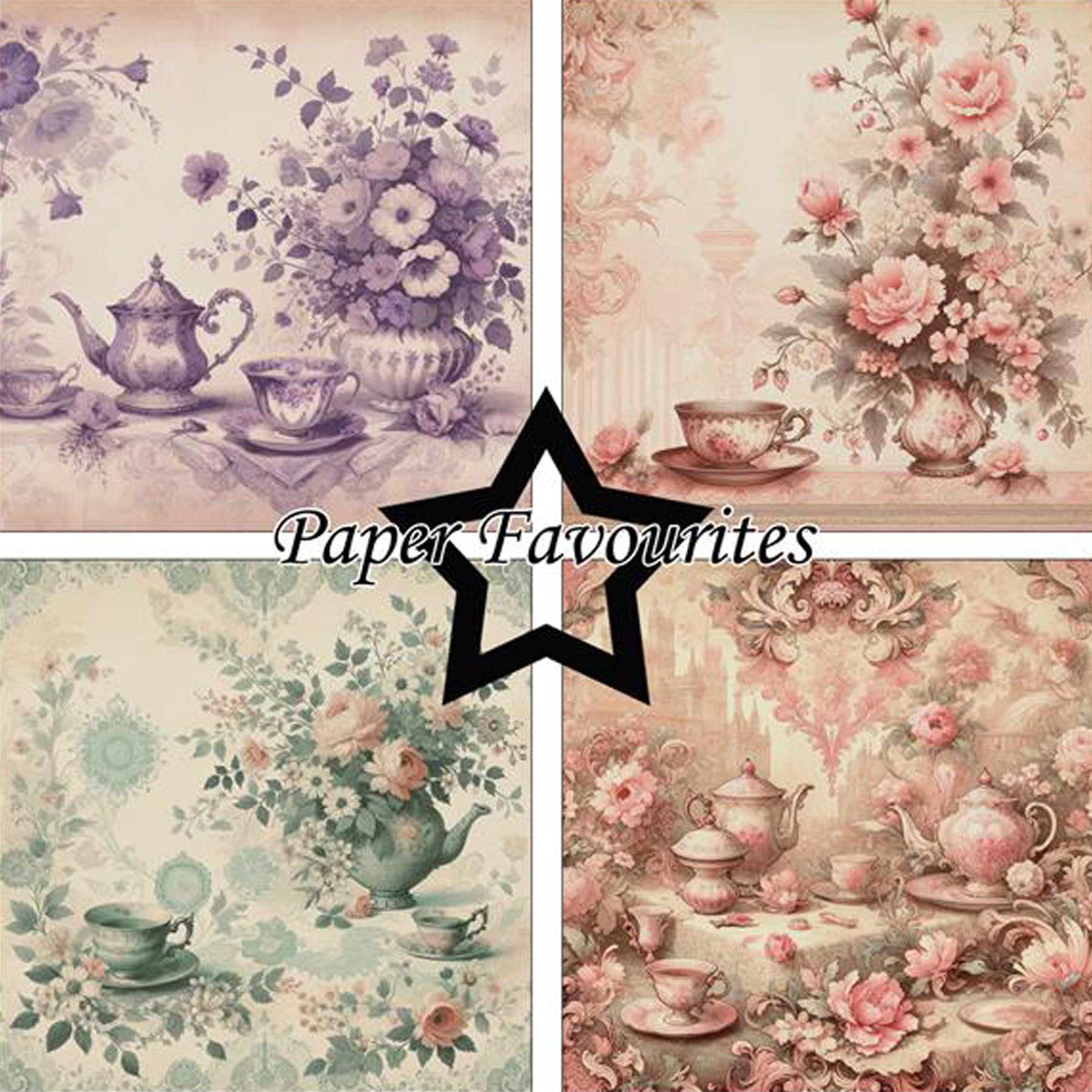 Crealive Paper Pad 200 g/m2 - 15 cm x 15 cm - Tea Time

Inhalt:
•	24 Bogen
•	8 Designs
 
Spezifikationen:
•	15 cm x 15 cm 
•	200 g/m2
•	einseitig bedruckt
•	säure- und ligninfrei
 
Dieses Paper Pad ist geeignet für:
•	Karten
•	Karten-Verzierungen
•	Plotten
•	Stanzen
•	Prägen
•	Scrapbooking
 
Dieses einseitig bedruckte Designpapier mit floralen Mustern 'Tea Time' in zarten Farbtönen ist eine tolle Basis für kreative, spezielle, individuelle Karten, Plotts, Verzierungen von Geschenktaschen, Schachteln, Karten