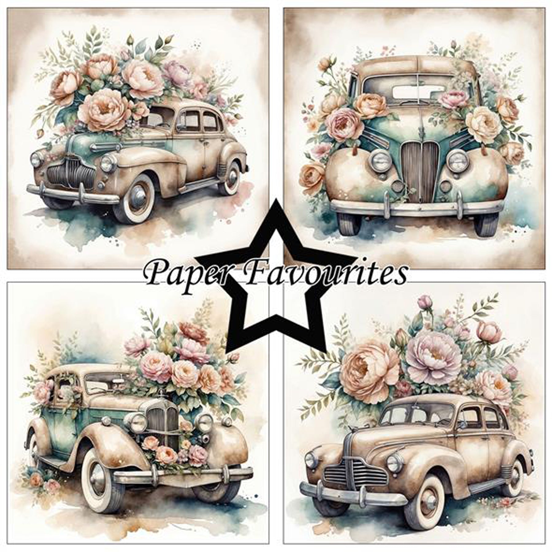 Crealive Paper Pad 200 g/m2 - 15 cm x 15 cm - Vintage Cars
 
Inhalt:
•	24 Bogen
•	8 Designs
 
Spezifikationen:
•	15 cm x 15 cm
•	200 g/m2
•	einseitig bedruckt
•	säure- und ligninfrei
 
Dieses Paper Pad ist geeignet für:
•	Karten
•	Karten-Verzierungen
•	Plotten
•	Stanzen
•	Prägen
•	Scrapbooking
 
Dieses einseitig bedruckte Designpapier mit blumigen Auto-Motiven im Vintage-Look ist eine bezaubernde Basis für kreative, spezielle, individuelle Karten, Plotts, Verzierungen von Geschenktaschen, Schachteln, Karten